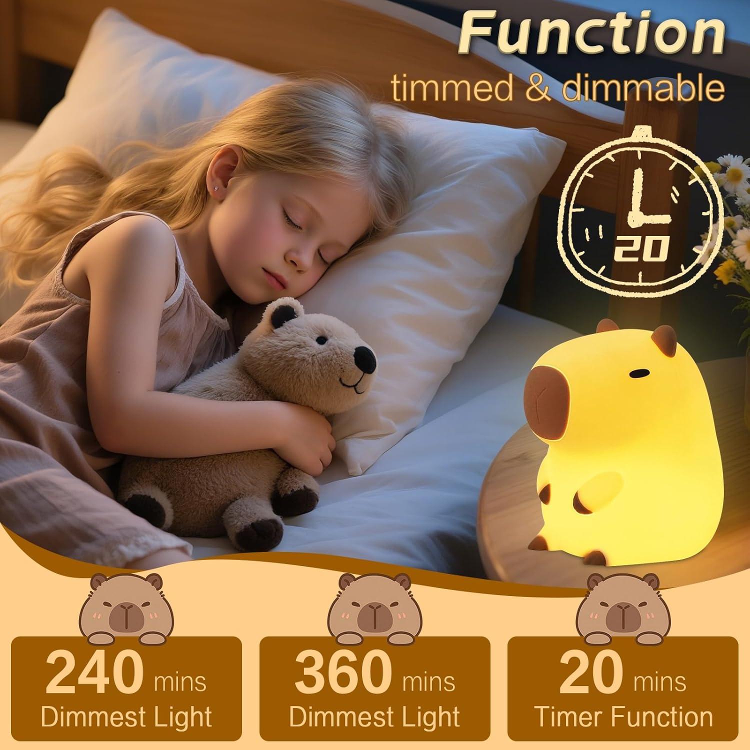 Luz Nocturna Capibara CUENIGELF LED Regulable 13x11cm