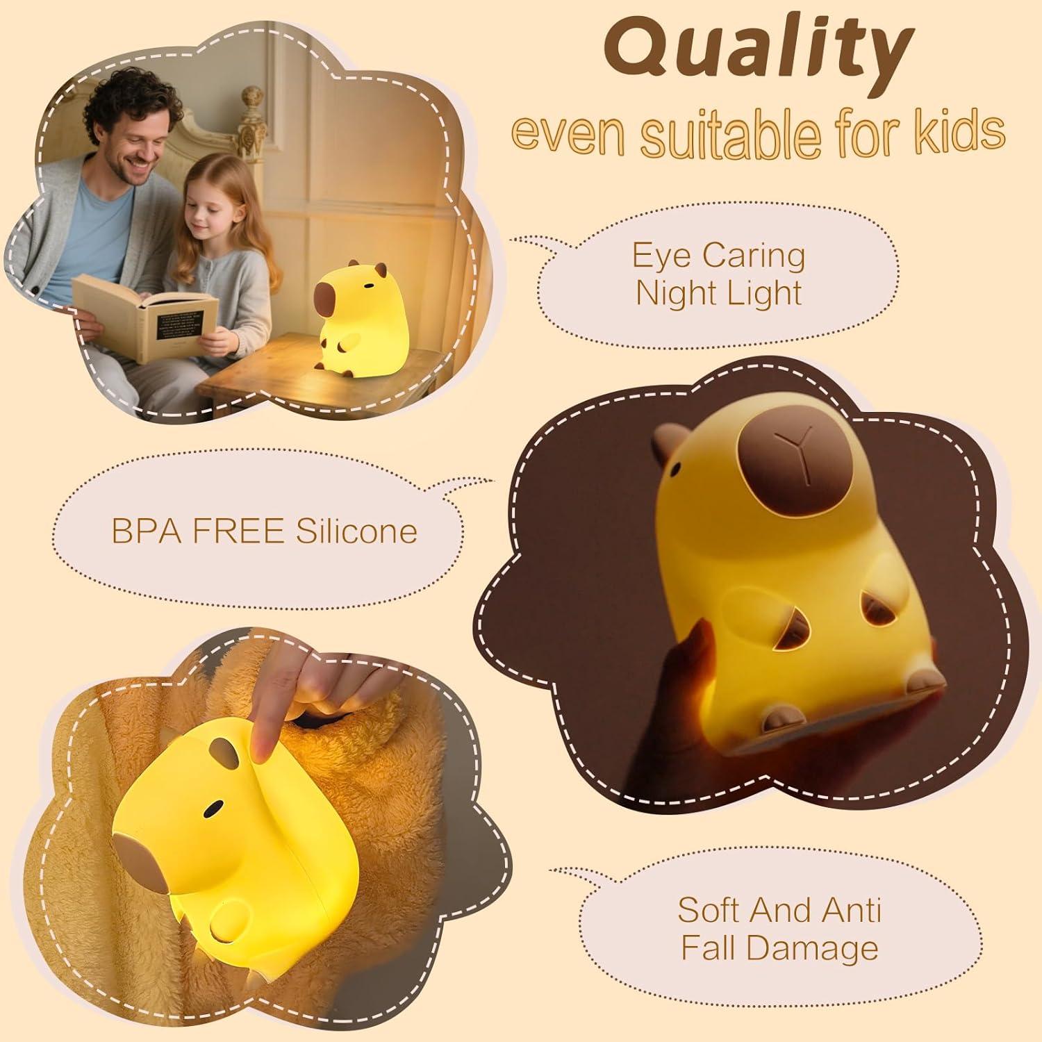 Luz Nocturna Capibara CUENIGELF LED Regulable 13x11cm