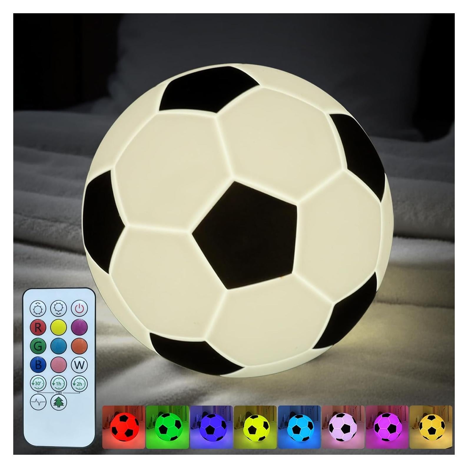 Luz Nocturna de Silicona Fútbol CY-25-02 13 cm Recargable