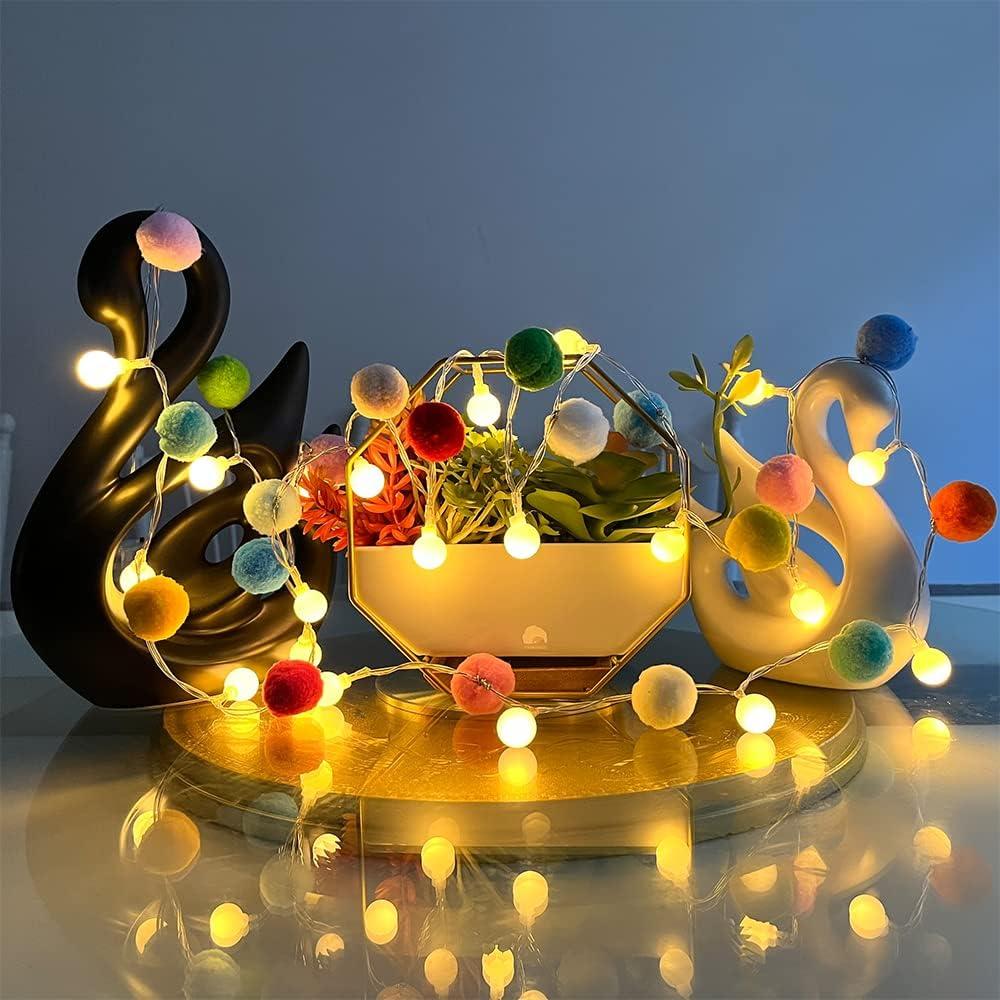 Luces de Hadas con Pom Poms ChiRee - 2 Metros, 20 LED