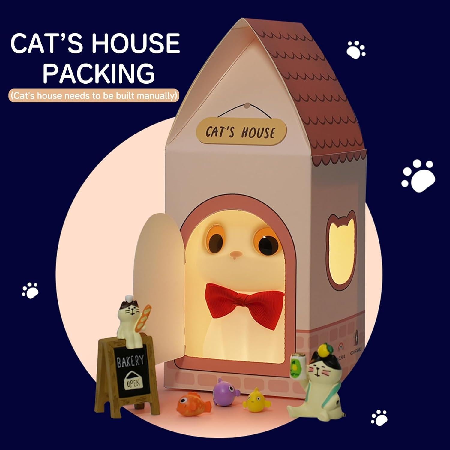 Luz Nocturna Gato SMOORITA Recargable 9 Colores 272g