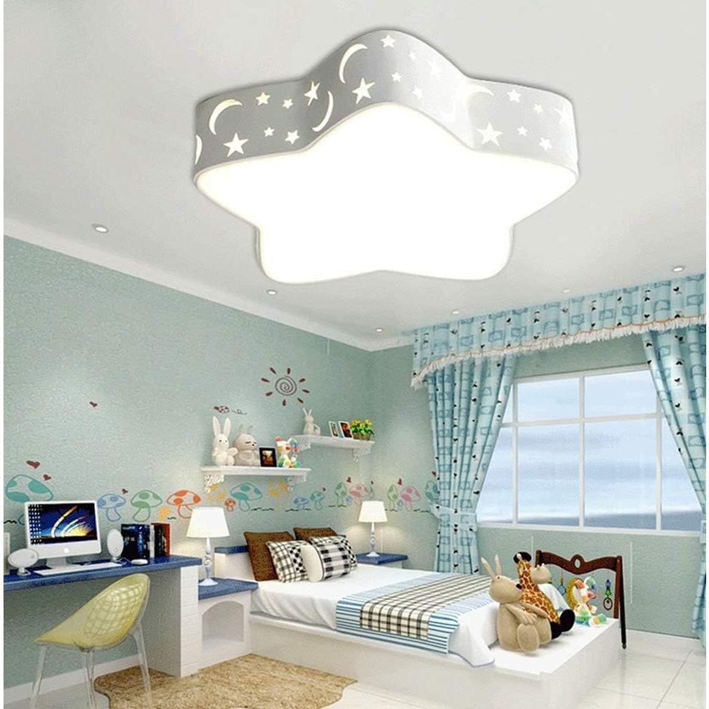 Luz de Techo LED LAKIQ Estrella 40 cm Blanca para Niños