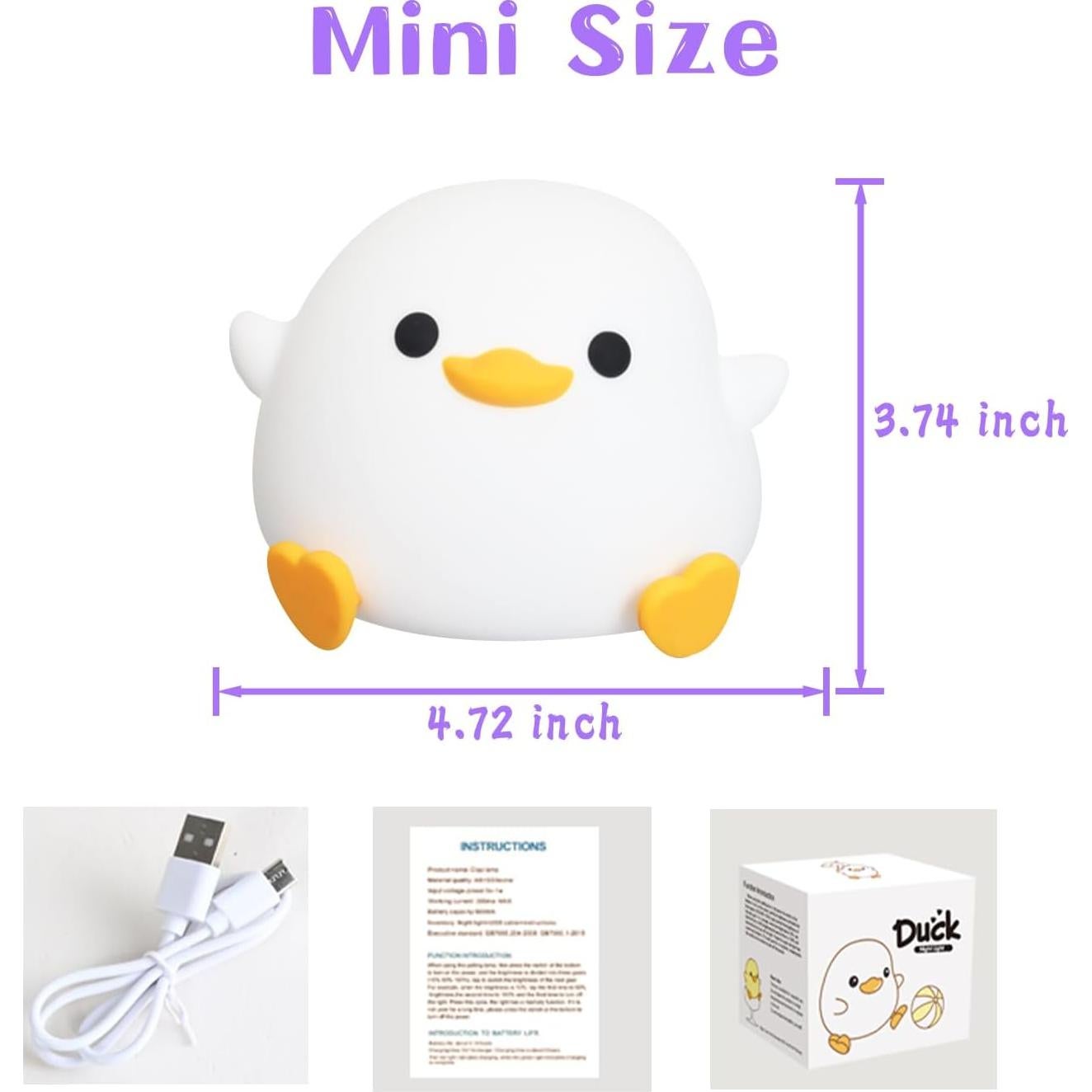 Luz Nocturna de Pato AVEKI Multicolor Recargable para Niños