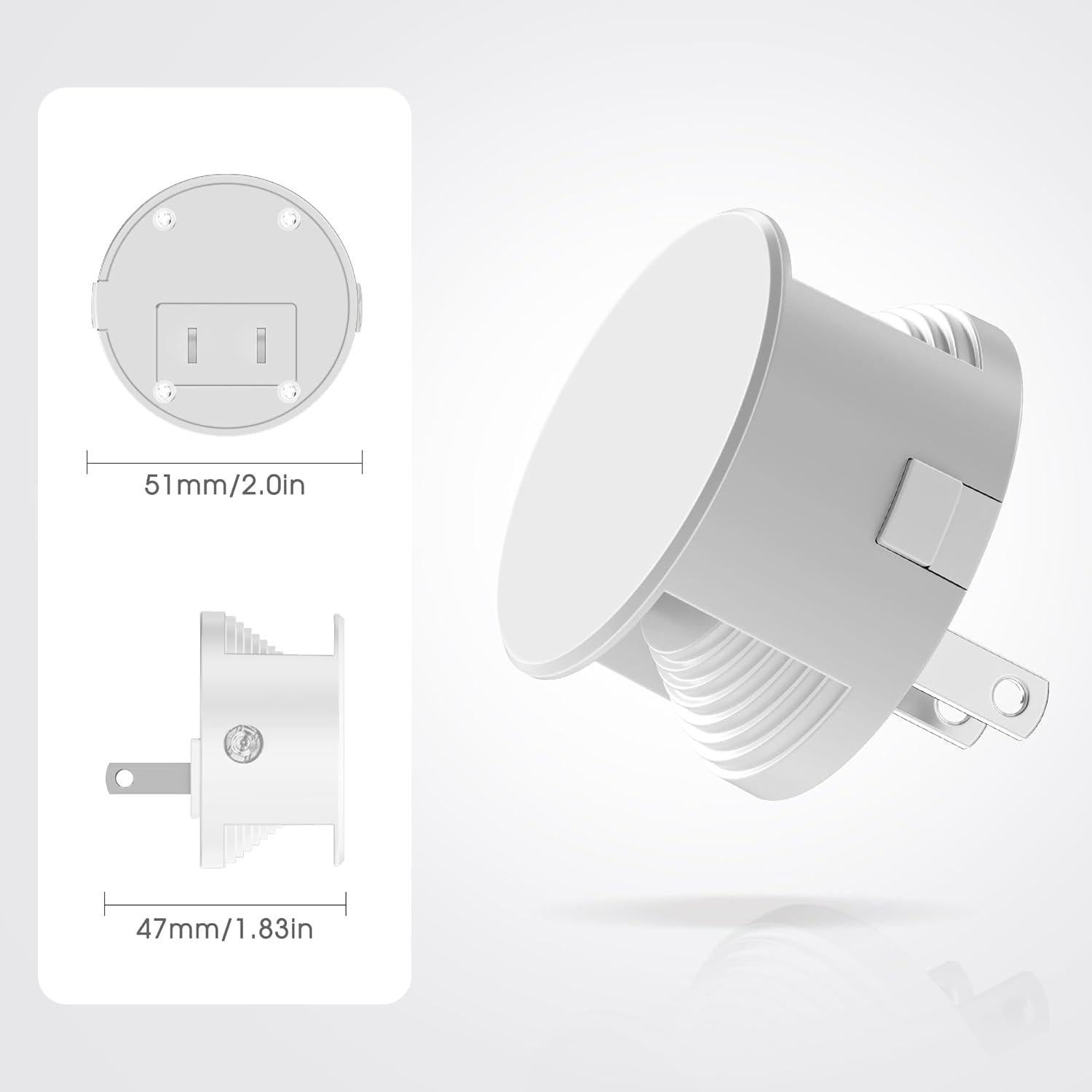 Luz Nocturna Ajustable Briignite 3 Niveles 1W Blanco