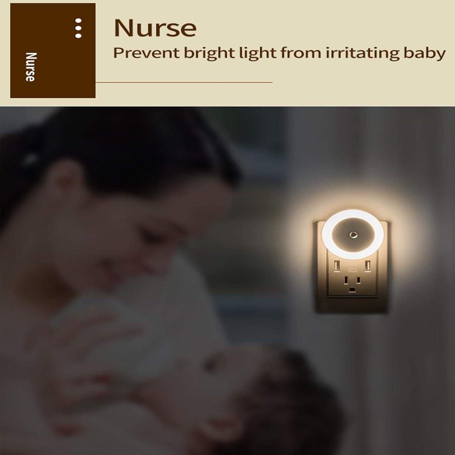 Paquete de 6 luces nocturnas LED MAIDELI con sensor de luz