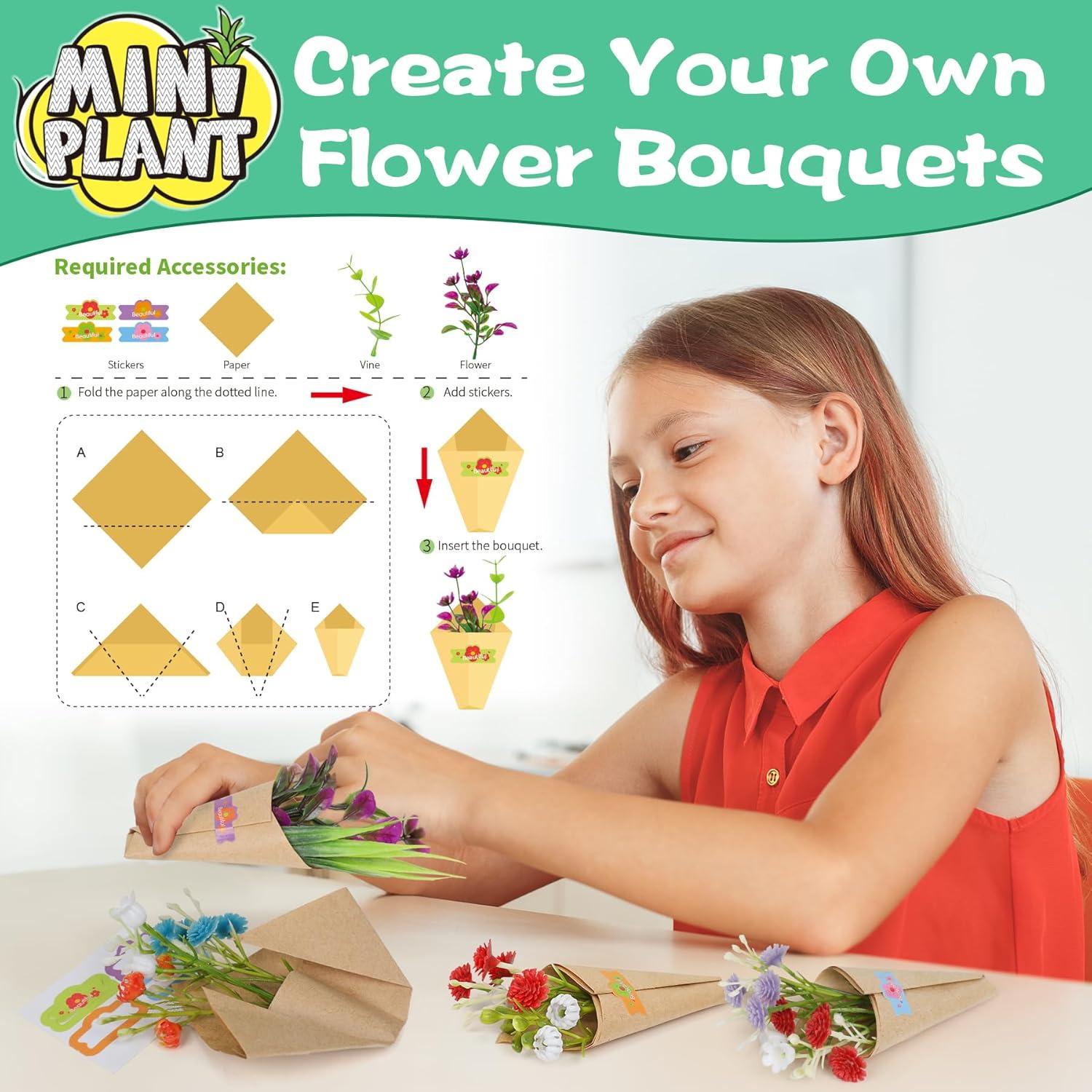 Set de Miniaturas Botánicas WishaLife - 70 Piezas DIY Jardín