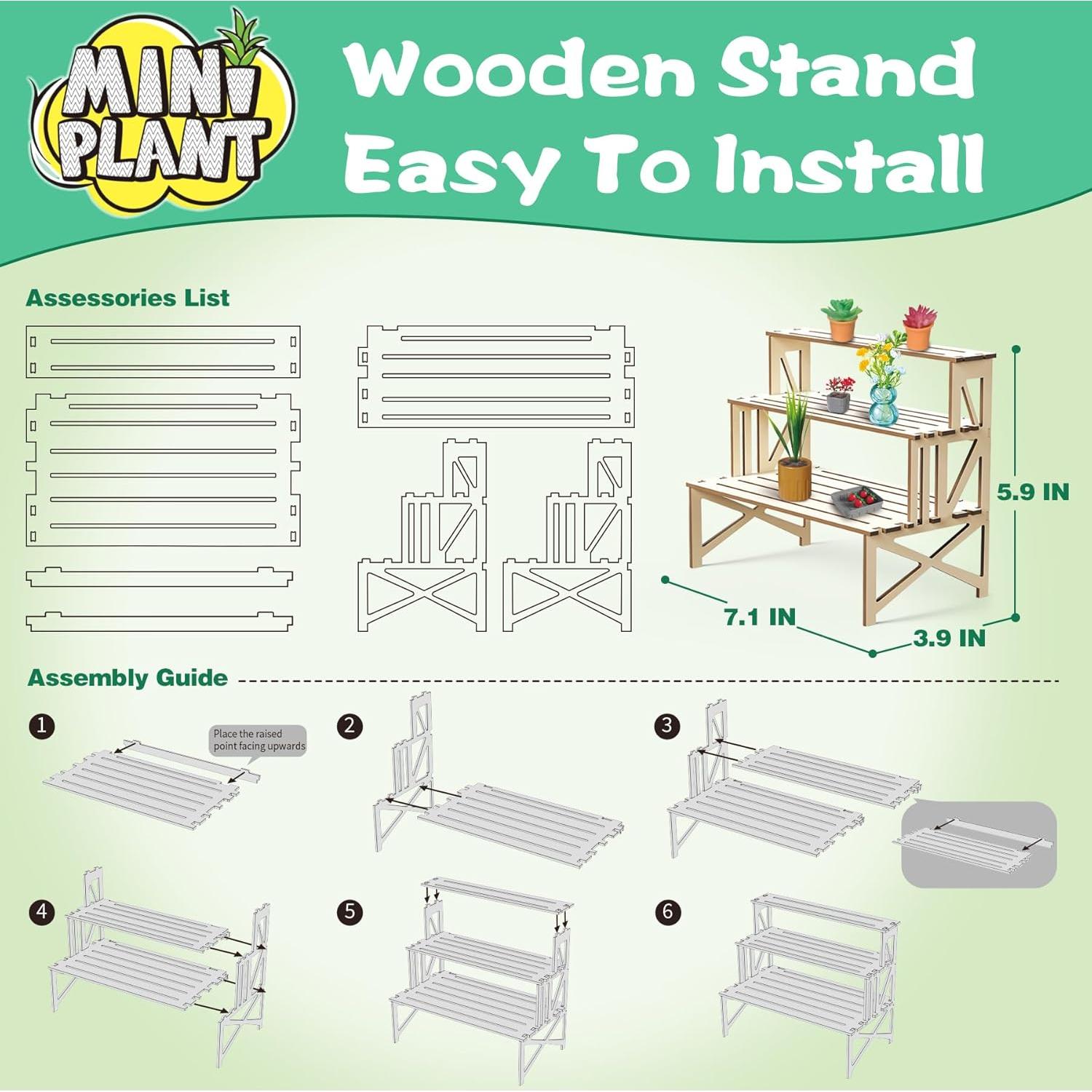 Set de Miniaturas Botánicas WishaLife - 70 Piezas DIY Jardín