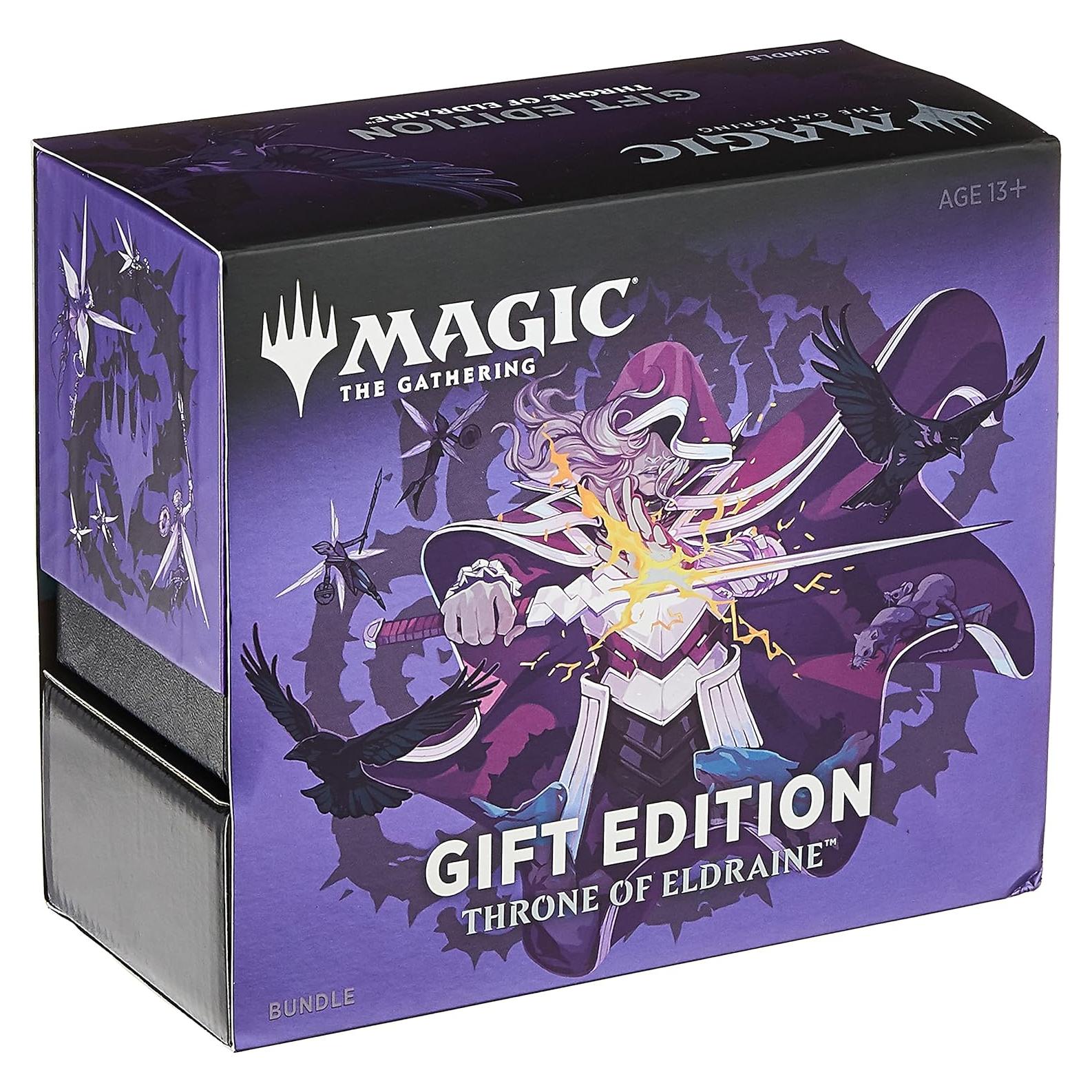 Magic The Gathering Throne of Eldraine Paquete de Regalo - 10 Paquetes + Coleccionista