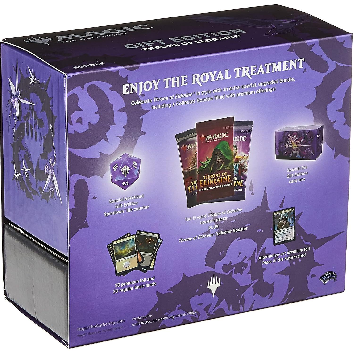 Magic The Gathering Throne of Eldraine Paquete de Regalo - 10 Paquetes + Coleccionista