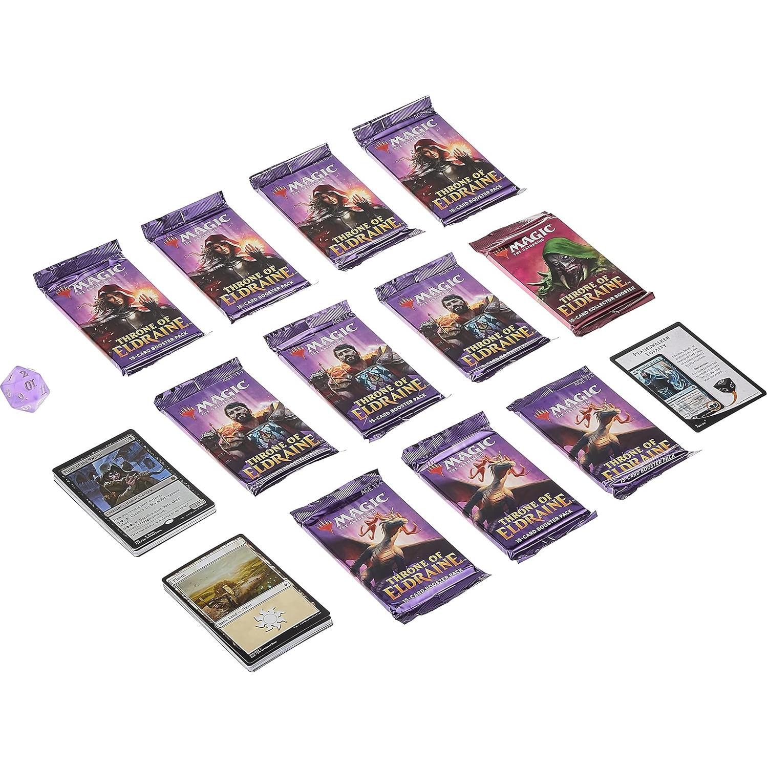 Magic The Gathering Throne of Eldraine Paquete de Regalo - 10 Paquetes + Coleccionista
