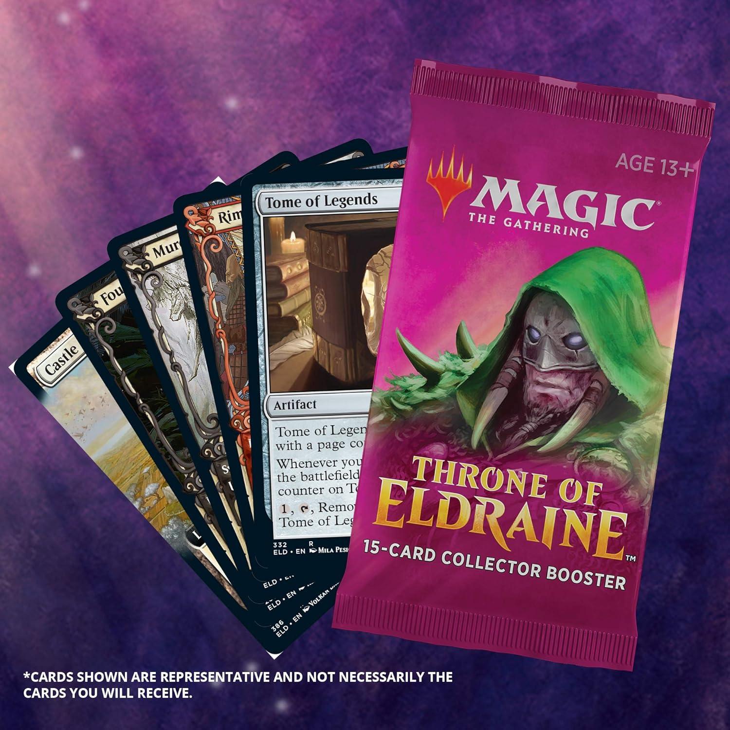 Magic The Gathering Throne of Eldraine Paquete de Regalo - 10 Paquetes + Coleccionista
