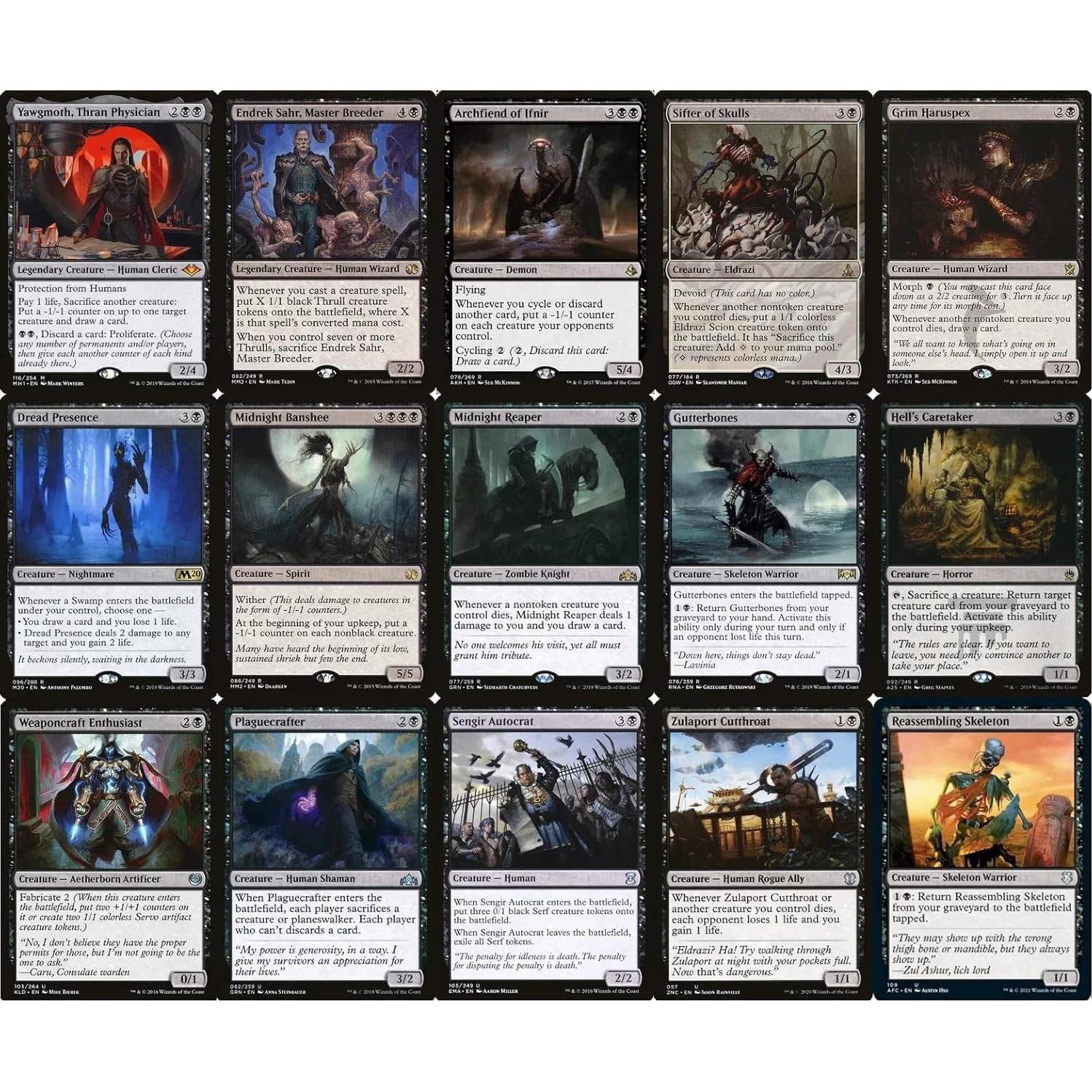 Mazo Commander Yawgmoth Médico MTG Mono Negro 100 Cartas