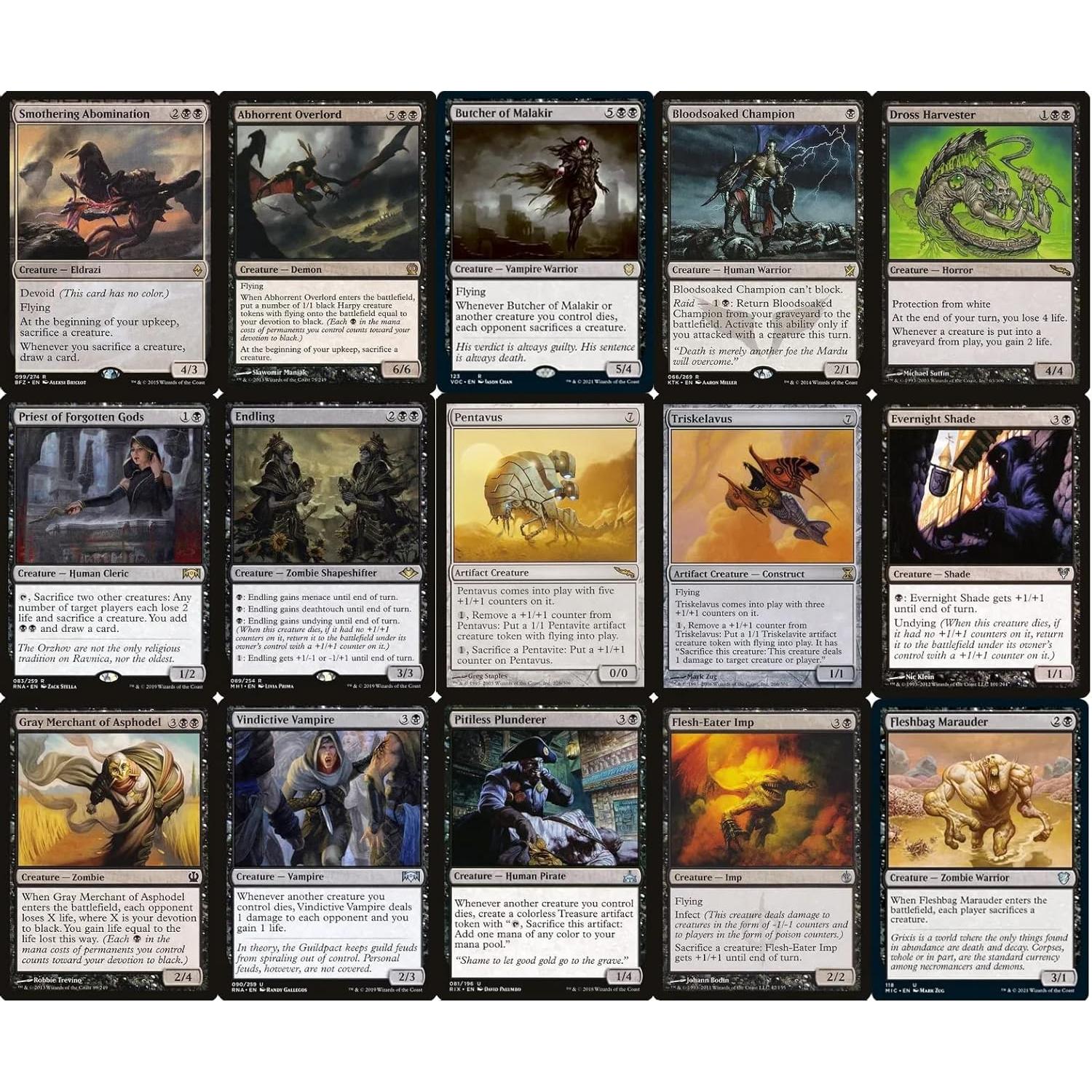 Mazo Commander Yawgmoth Médico MTG Mono Negro 100 Cartas