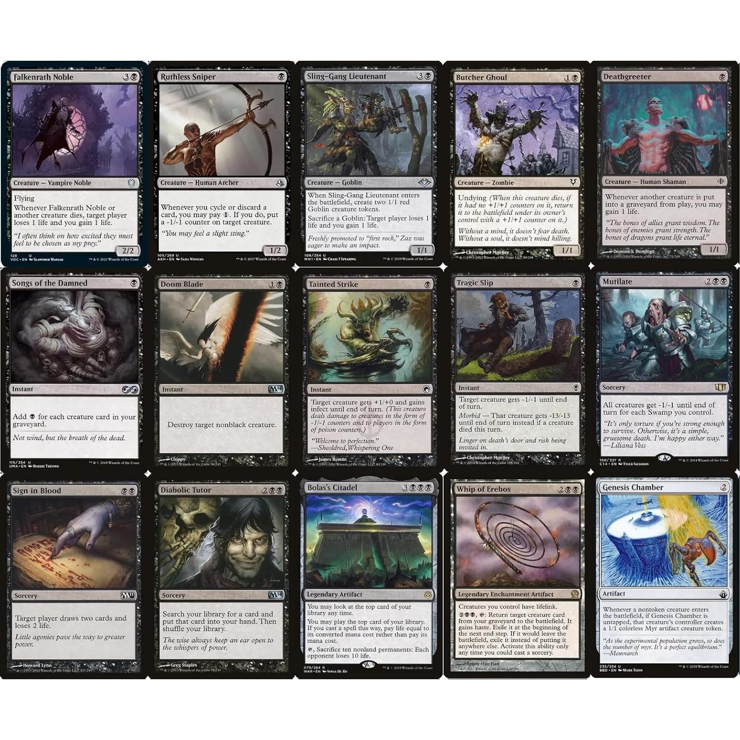 Mazo Commander Yawgmoth Médico MTG Mono Negro 100 Cartas