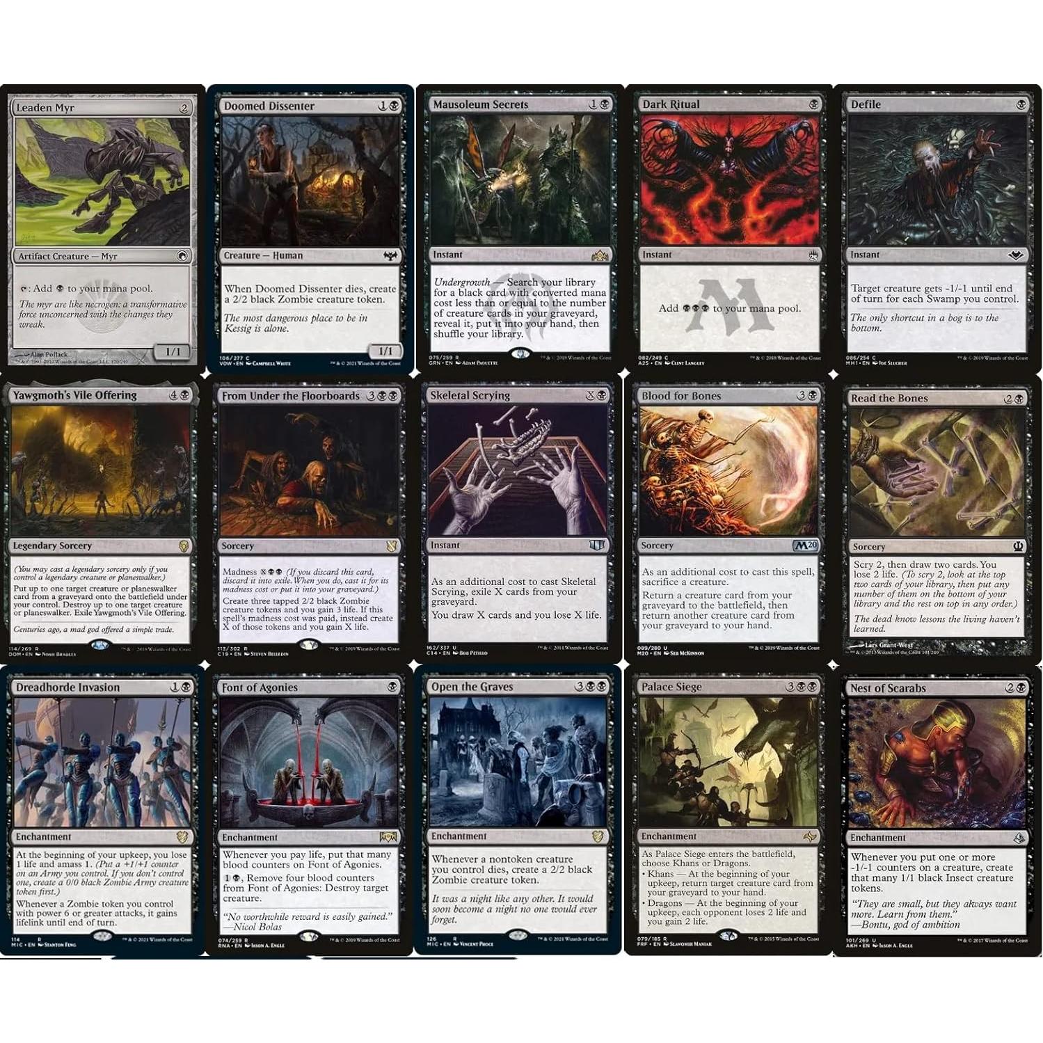 Mazo Commander Yawgmoth Médico MTG Mono Negro 100 Cartas
