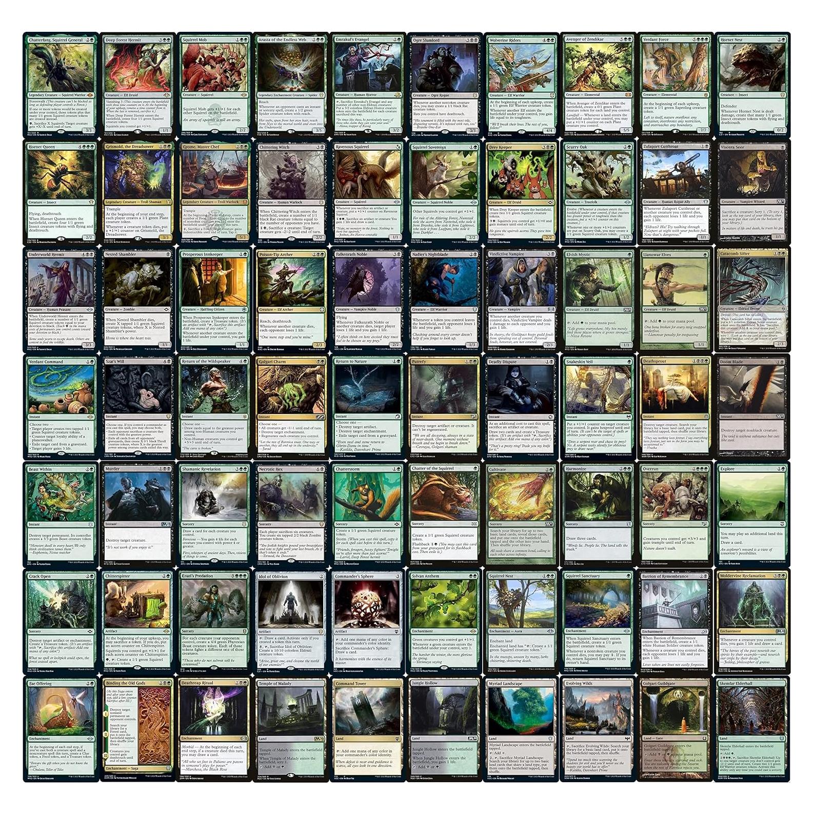 Baraja Commander Magic The Gathering Golgari Chatterfang 100 cartas