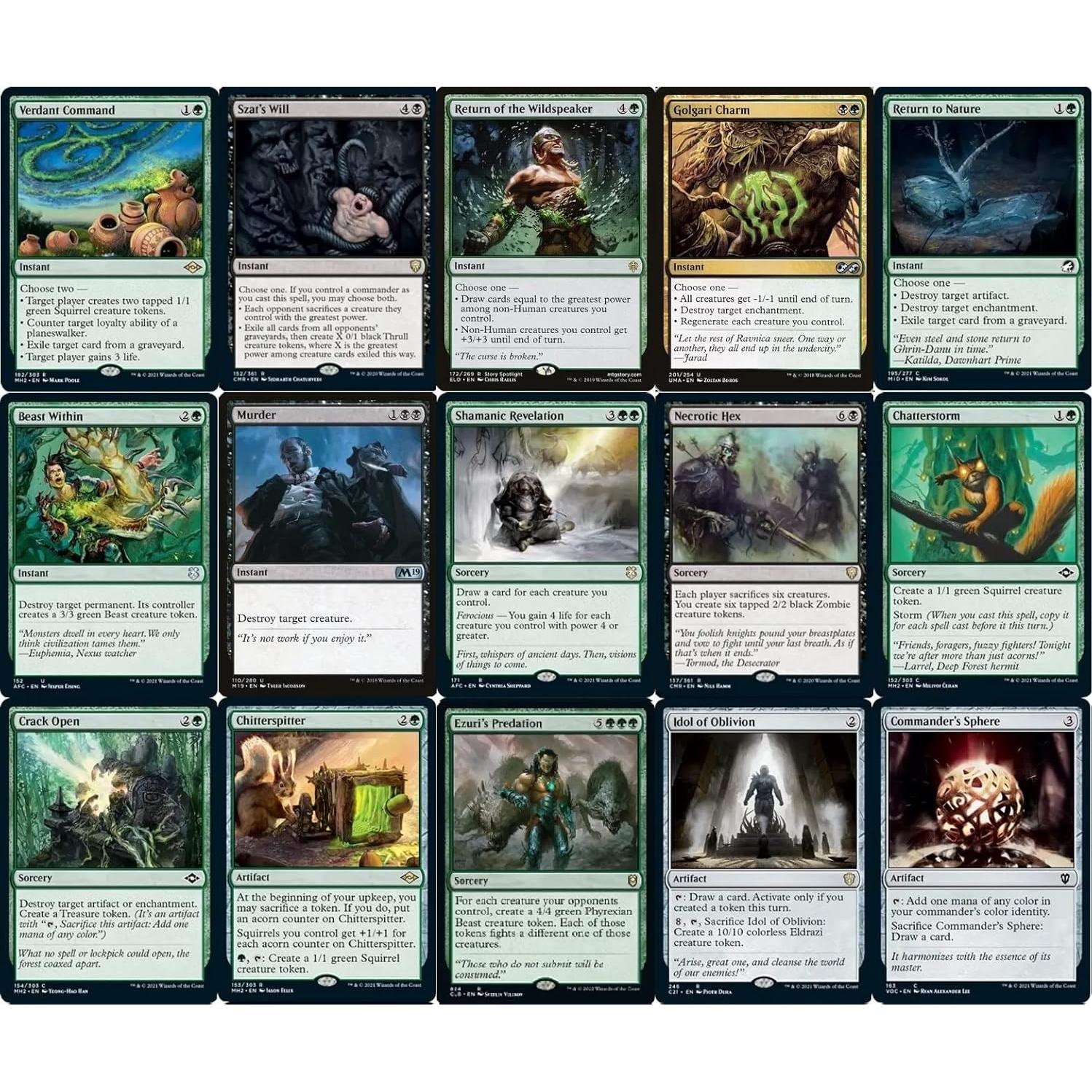 Baraja Commander Magic The Gathering Golgari Chatterfang 100 cartas