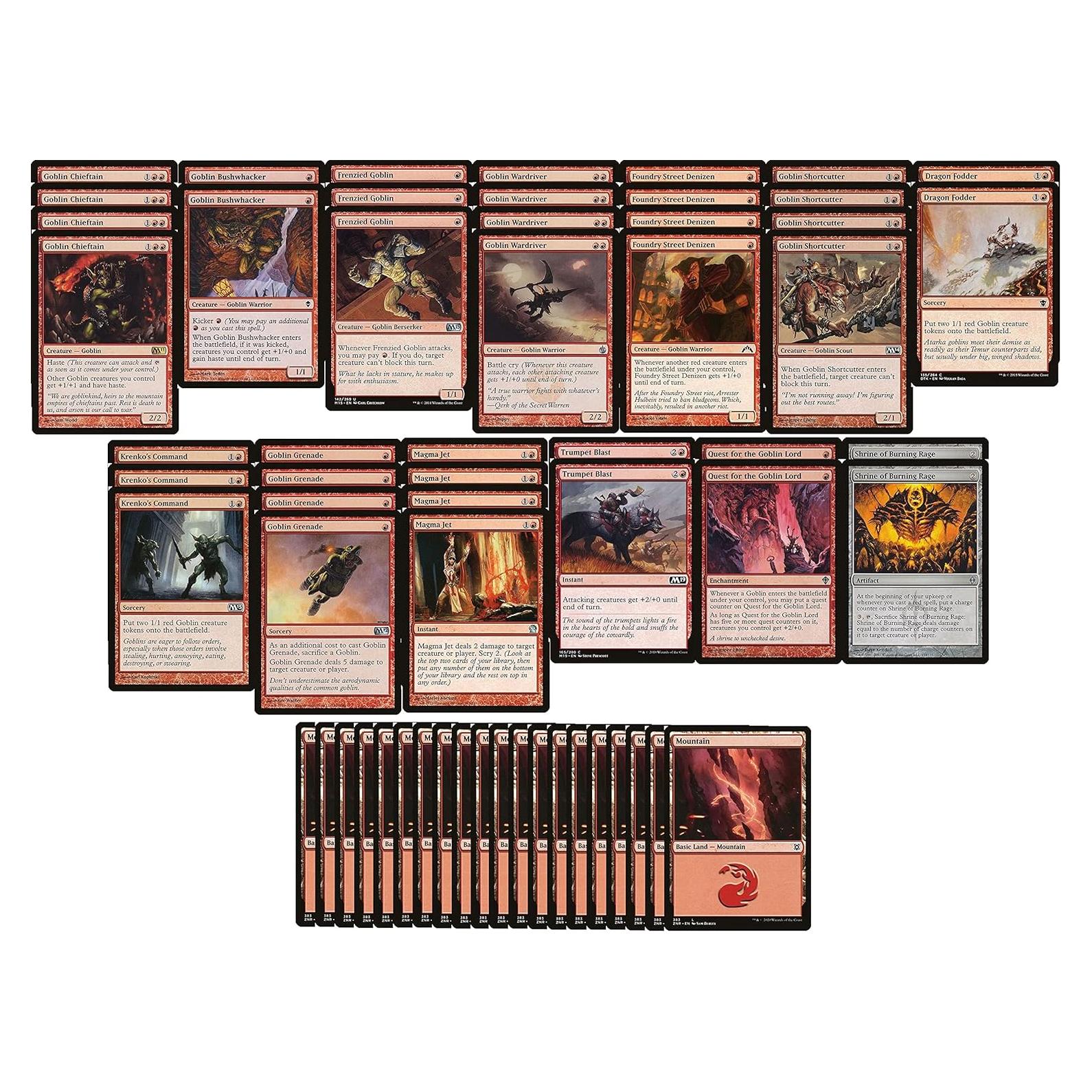 Mazo Mono Rojo Goblin Aggro - MTG Decks & More - 60 Cartas