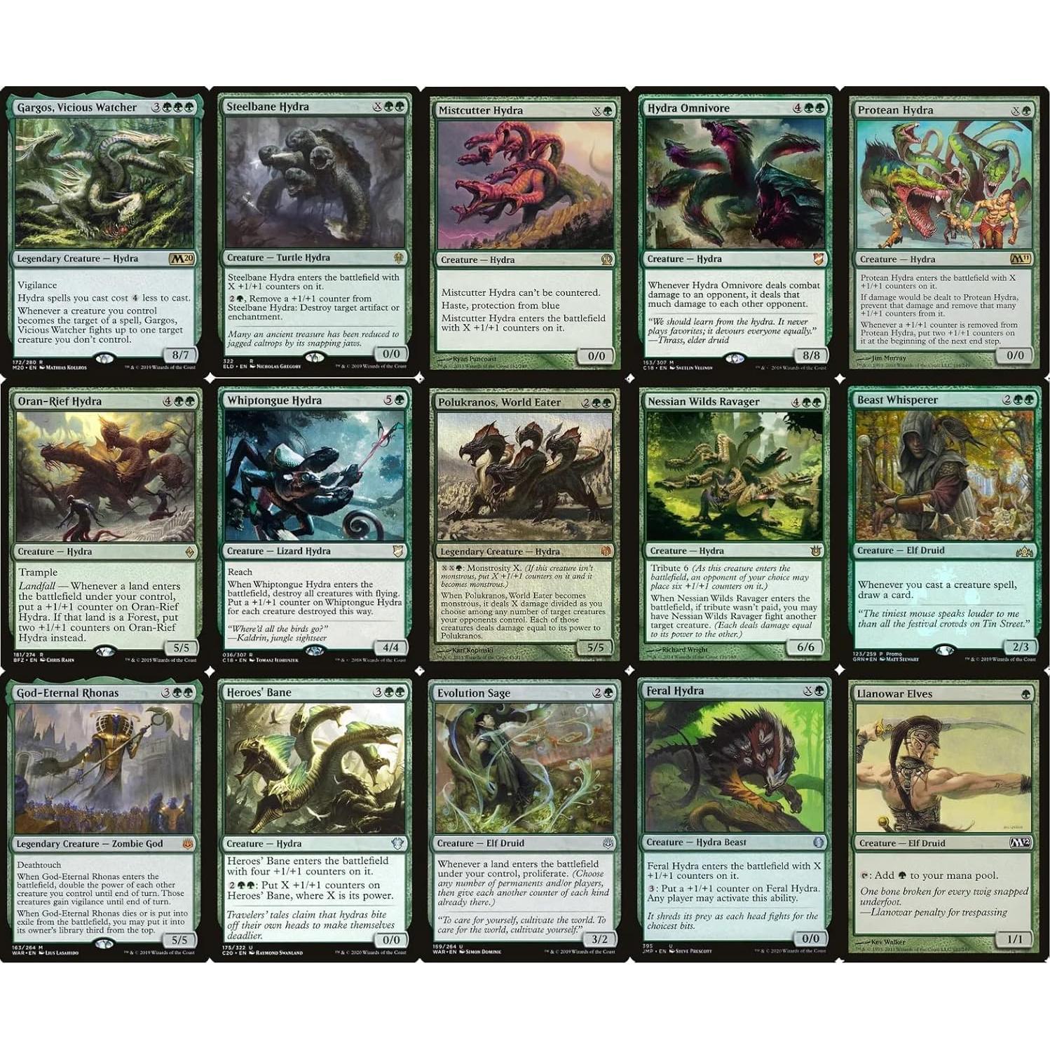 Baraja Comandante Hydra Verde Gargos - 100 Cartas MTG
