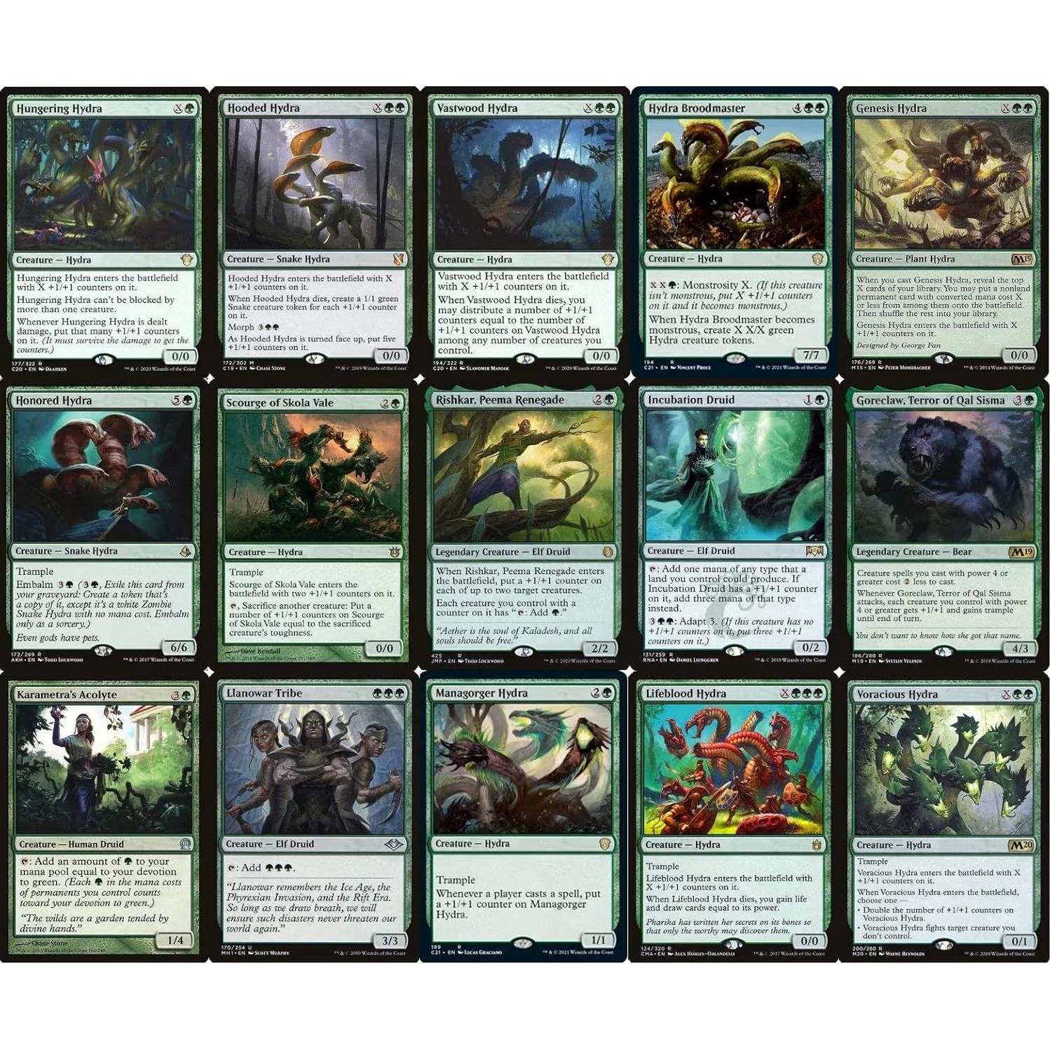 Baraja Comandante Hydra Verde Gargos - 100 Cartas MTG