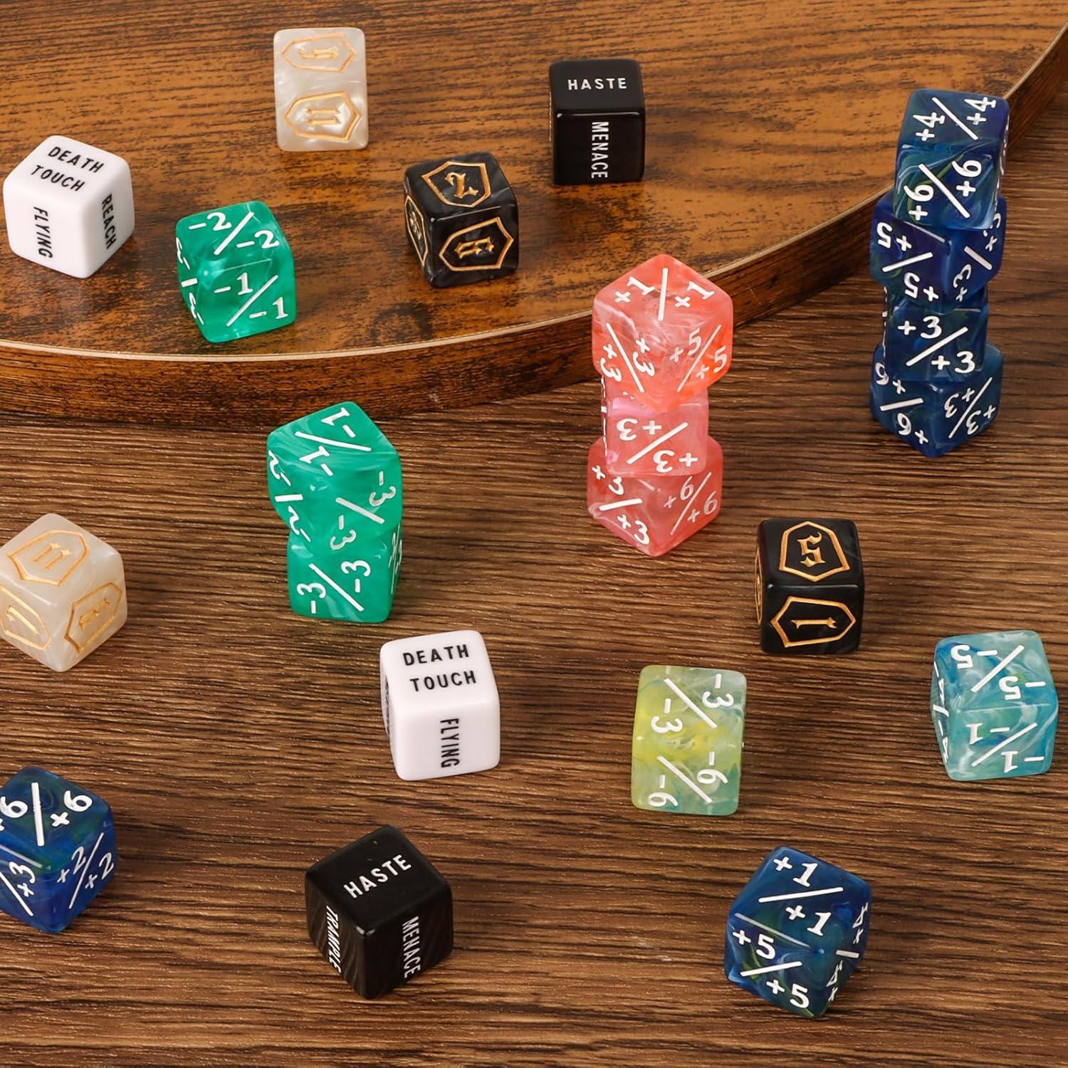 Juego de 100 Dados MTG Contadores de Vida y Palabras Clave