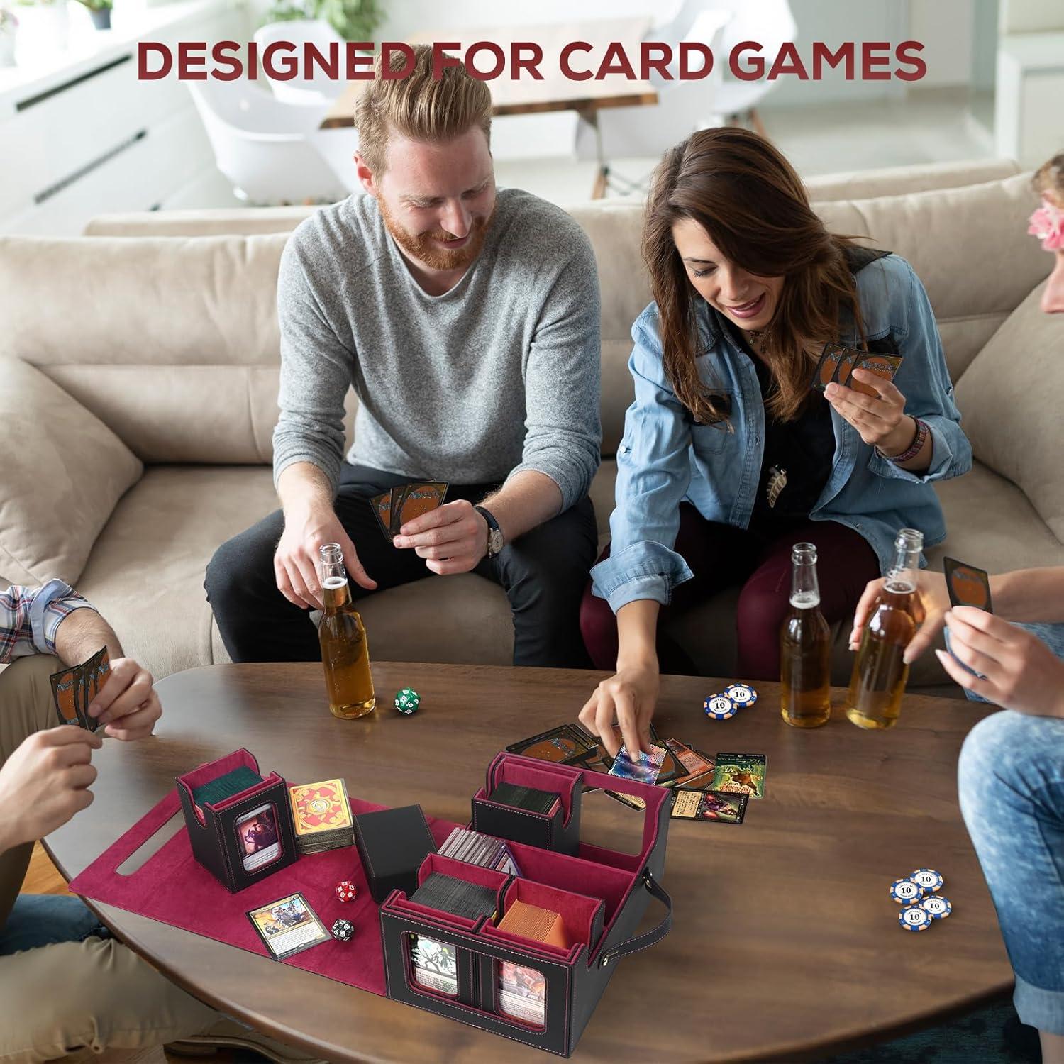 Caja de Almacenamiento de Cartas STTRBOX 600+ Cartas Negro/Rojo