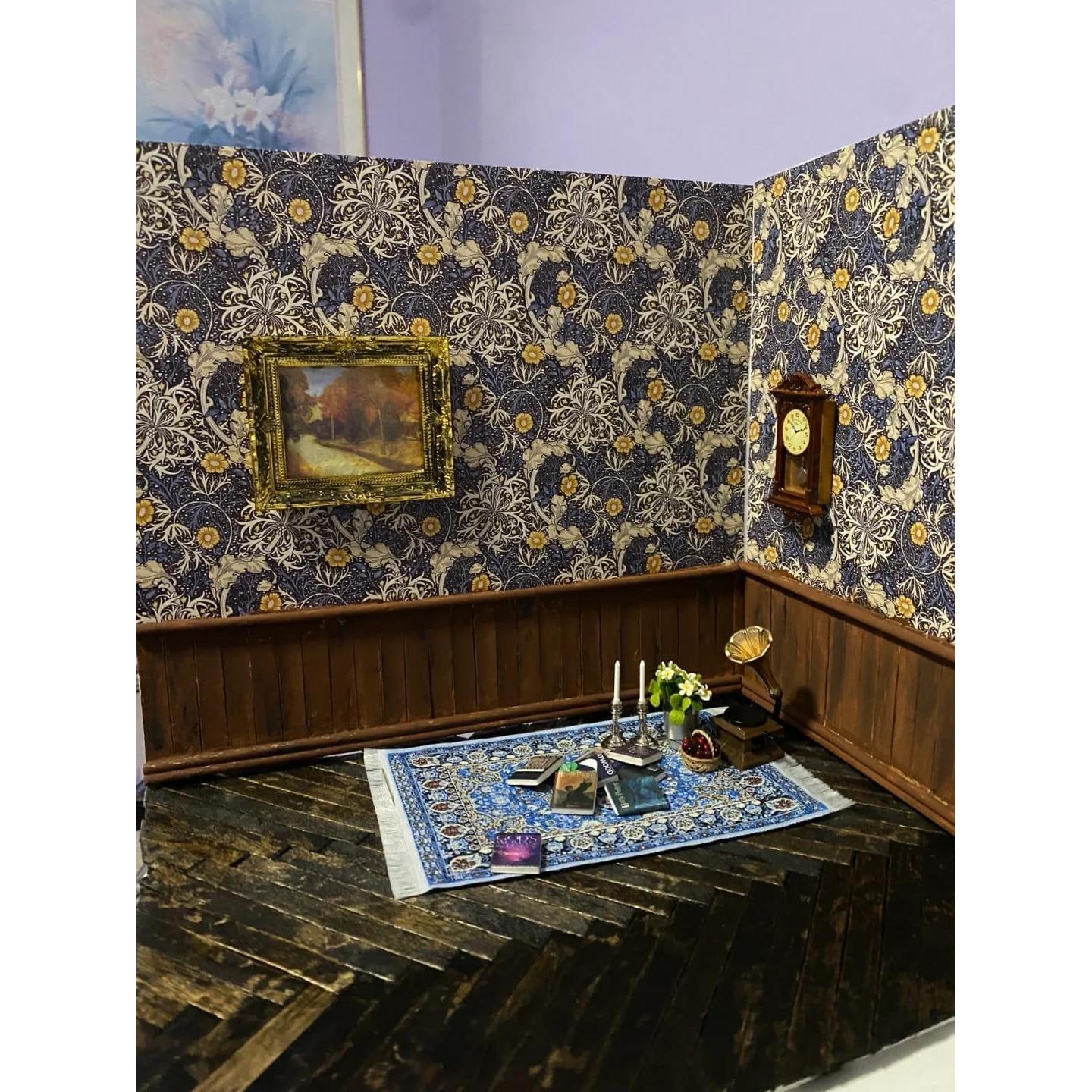 Papel Tapiz Autoadhesivo Miniatura Apalurmeer 48x36 cm Azul Oscuro