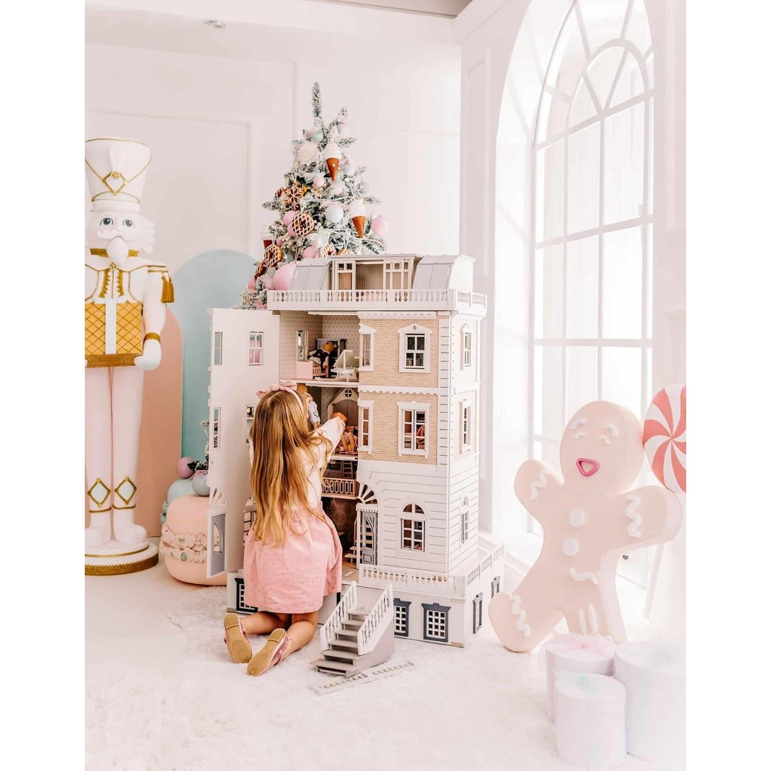 Casa de Muñecas de Madera Little Forest 127 cm 6 Pisos 80+ Piezas