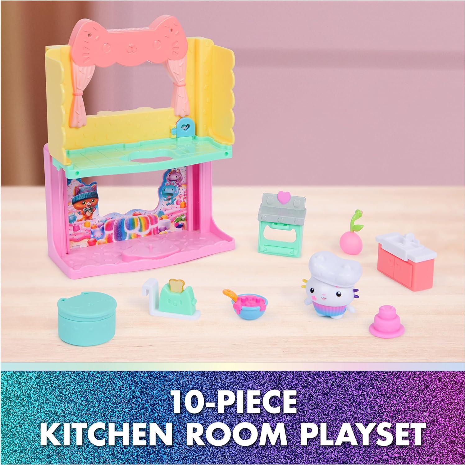 Cocina de Pastel de Cakey Gabby's Dollhouse 10 Piezas