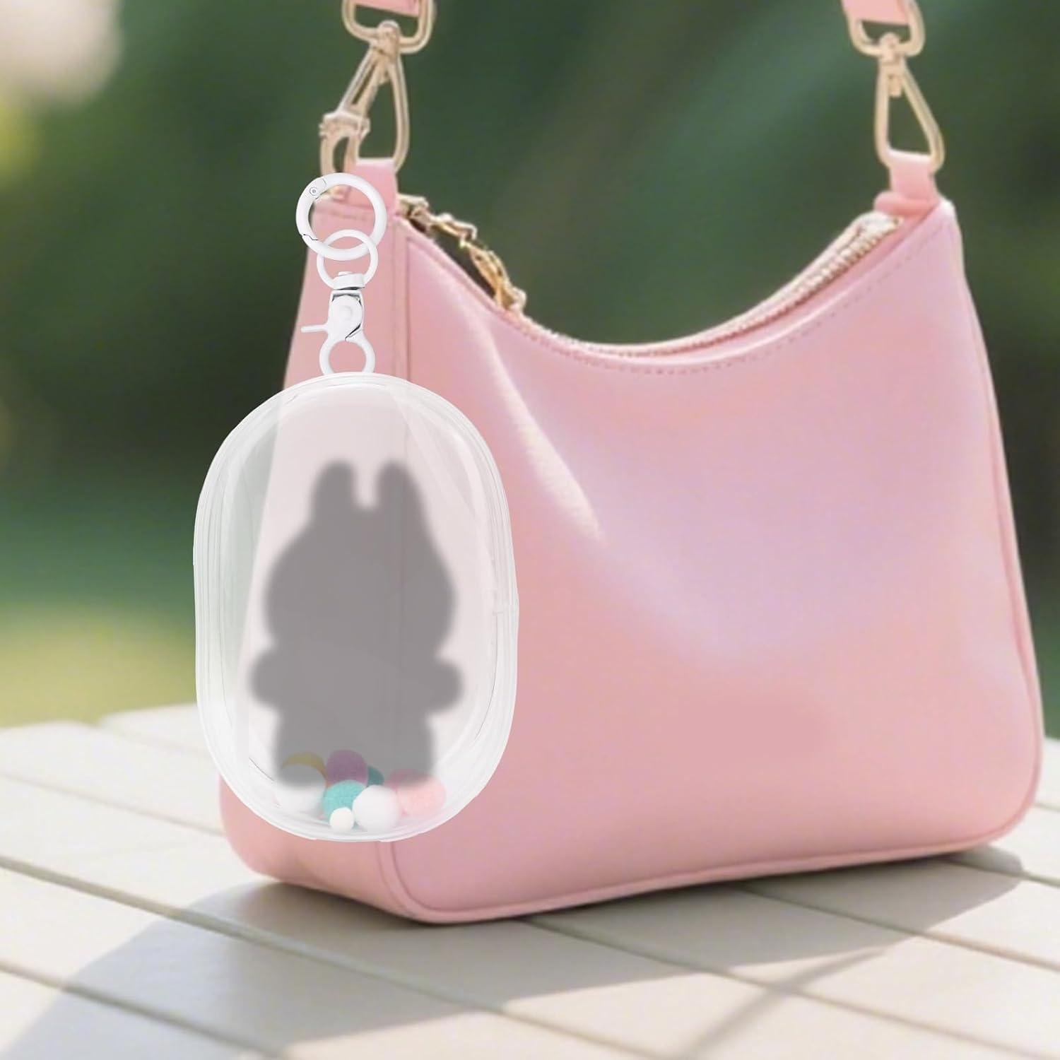 Bolsa de exhibición para muñecas Goktvai PVC transparente 17.5x12cm