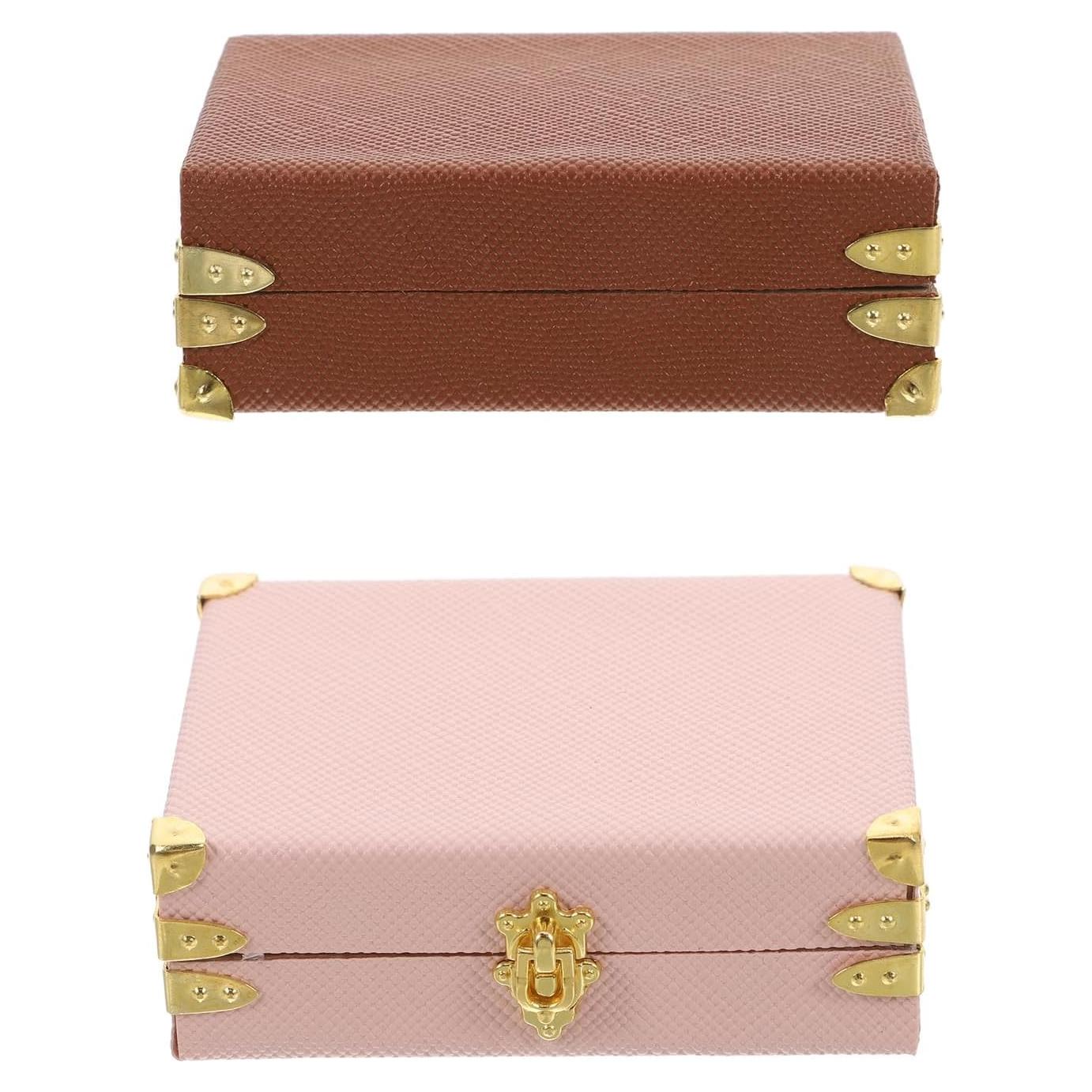 Maletas Miniatura LOGOFUN 2PCS Vintage 6x4.5cm Decoración