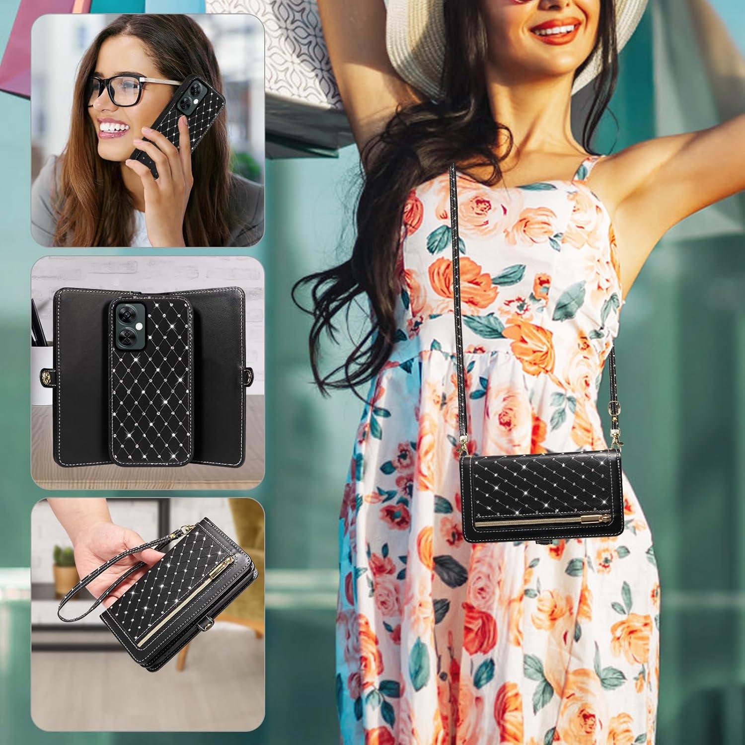 Funda Billetera Asuwish para OnePlus Nord N30/CE 3 Lite Negra