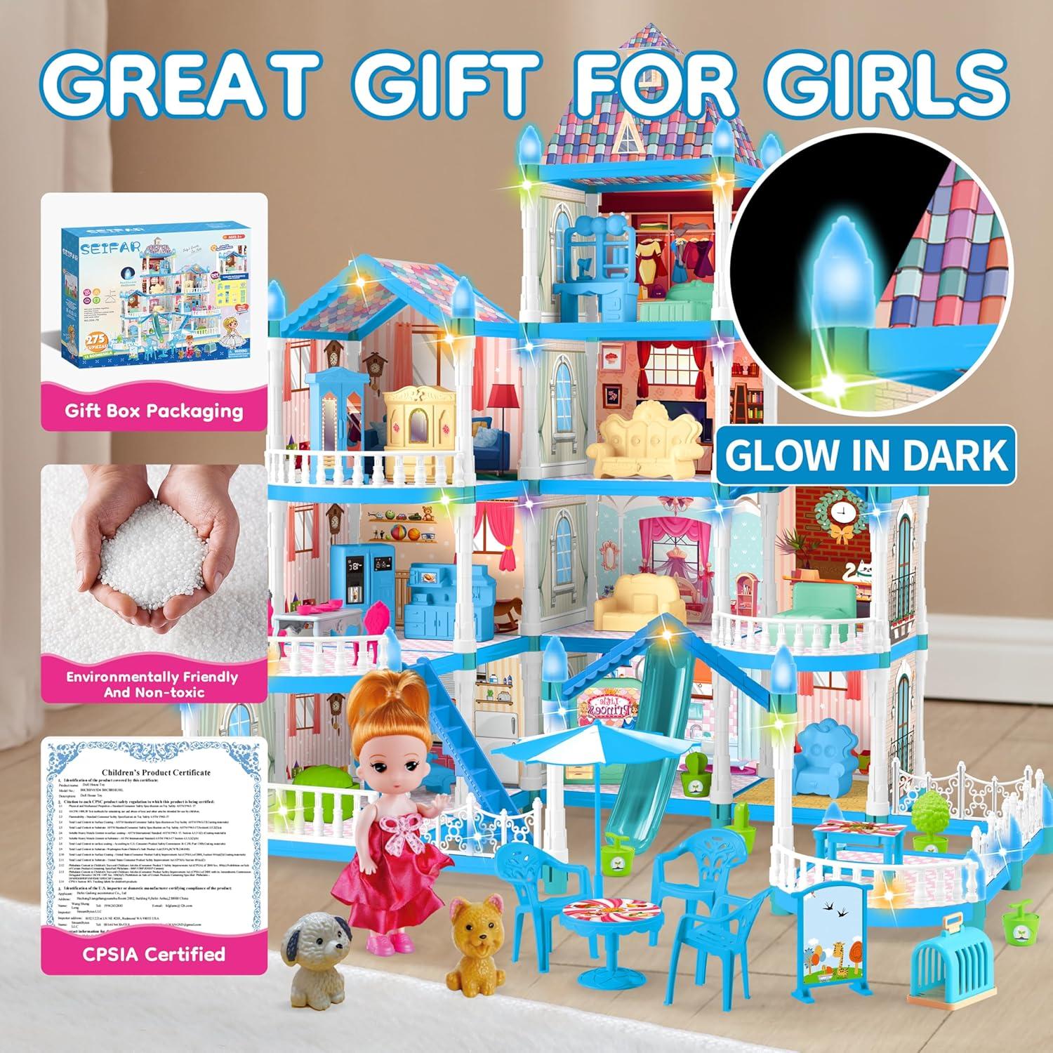 Casa de Muñecas Princesa Seifar 10 Habitaciones 73.7x38.1cm