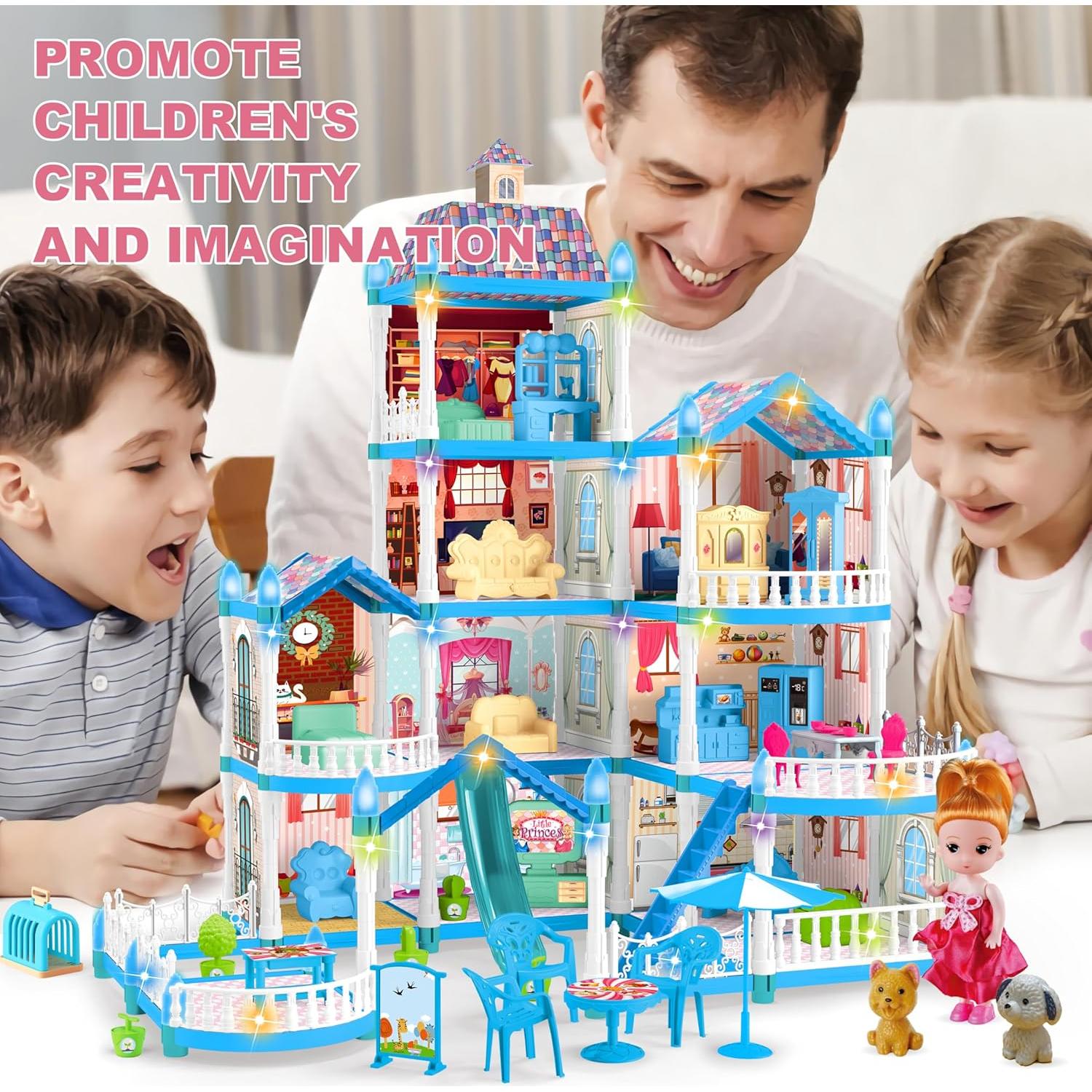 Casa de Muñecas Princesa Seifar 10 Habitaciones 73.7x38.1cm