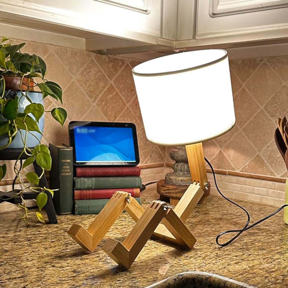 Lámpara de Escritorio Linda MUMENG Robot Plegable 27.9x15cm