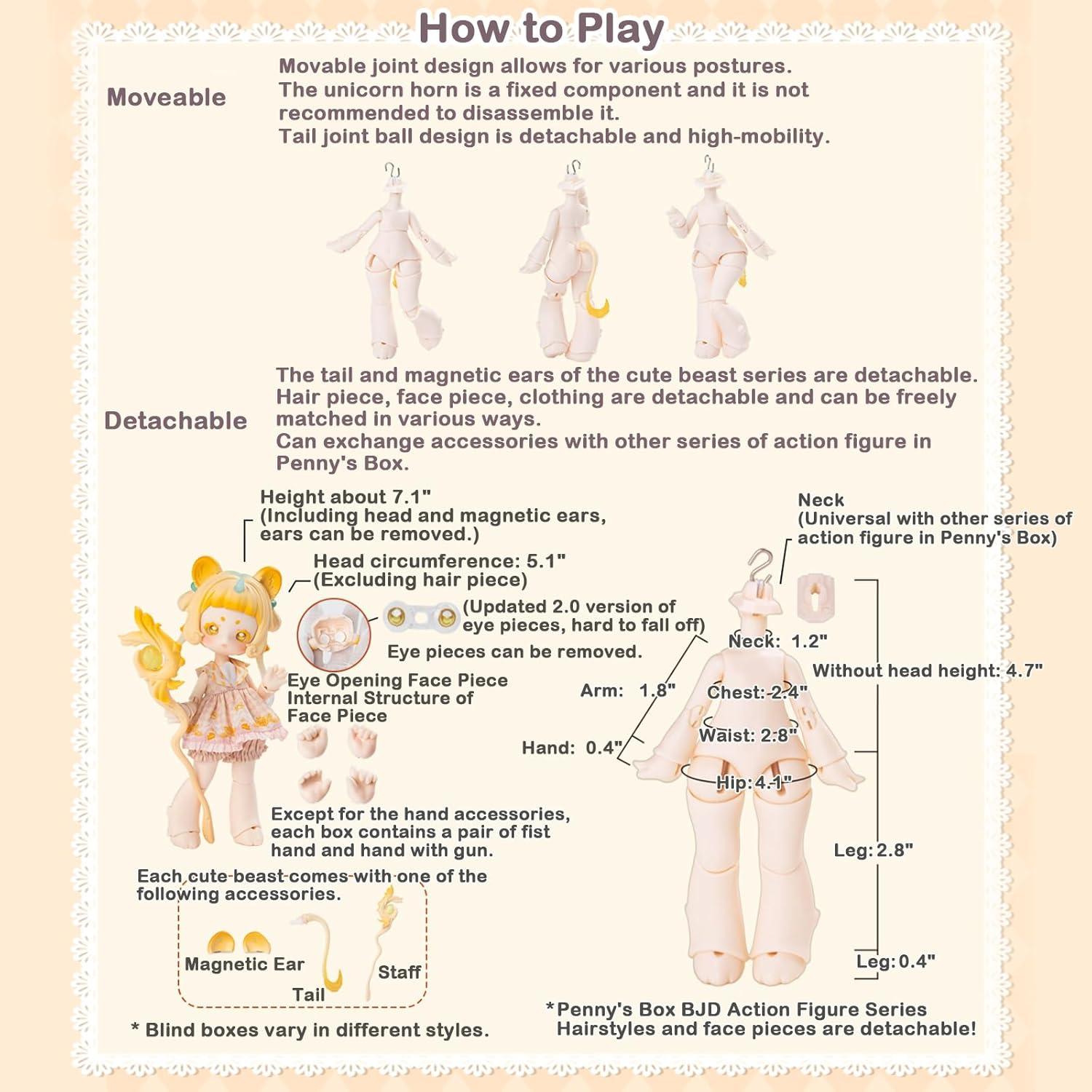 Antu Cute Beast Magic Series - Set de 4 Figuras Coleccionables