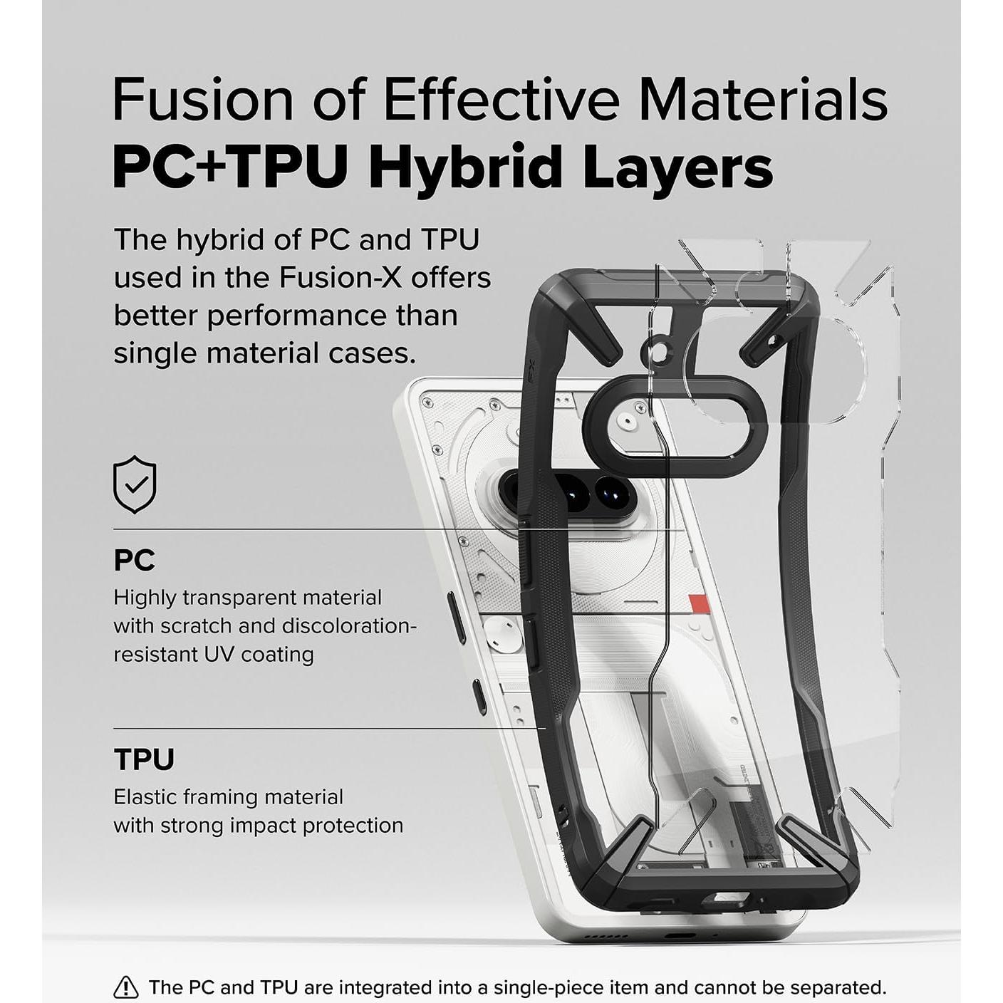 Funda Ringke Fusion-X para Nothing Phone 3a - Negro