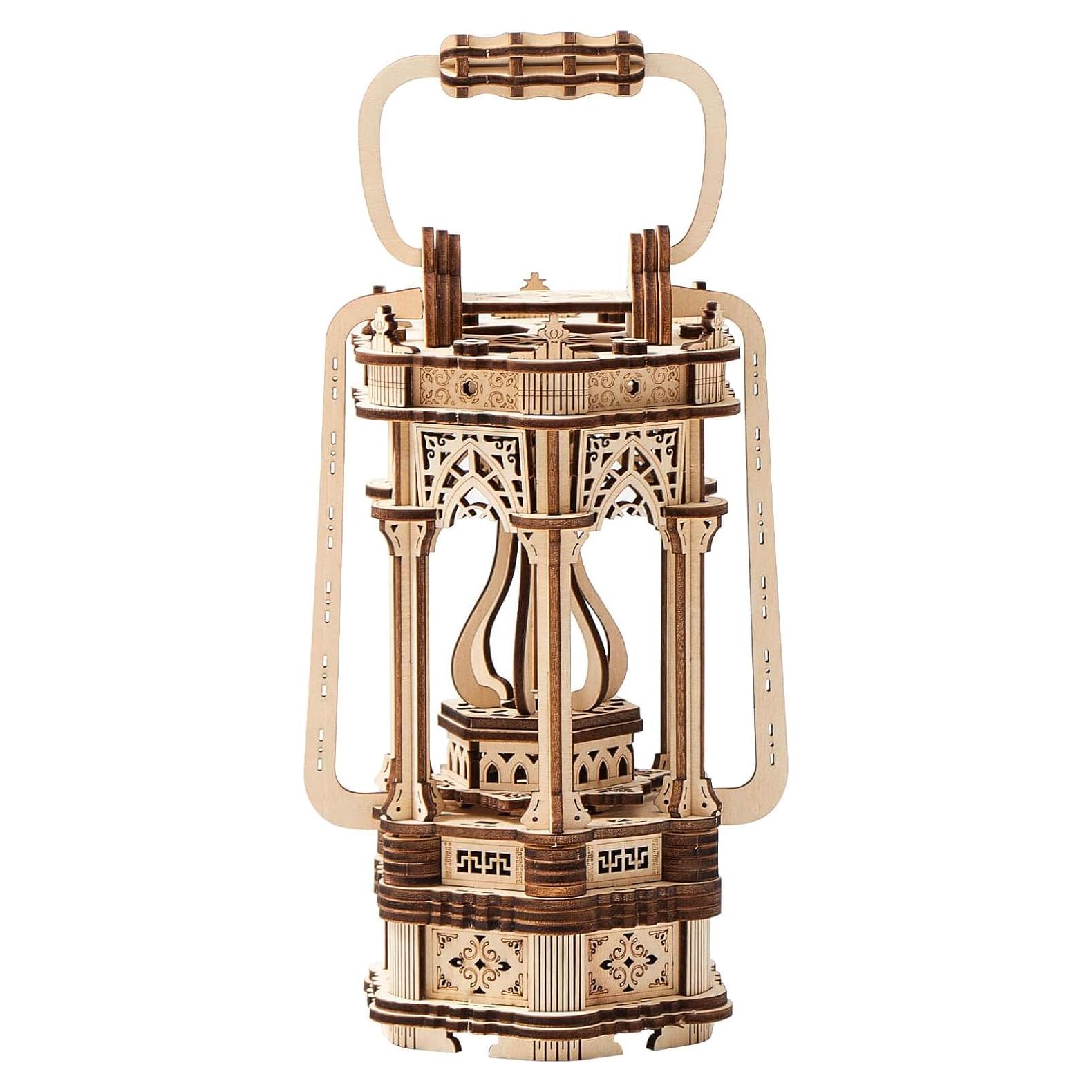 Rompecabezas 3D de Madera Vintage con Luz LED 145 Piezas