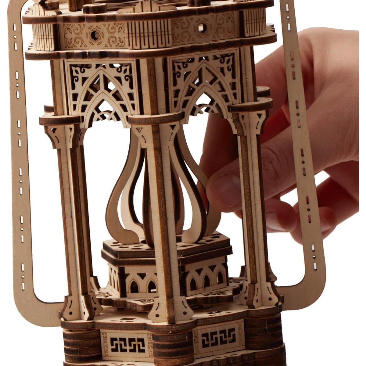 Rompecabezas 3D de Madera Vintage con Luz LED 145 Piezas