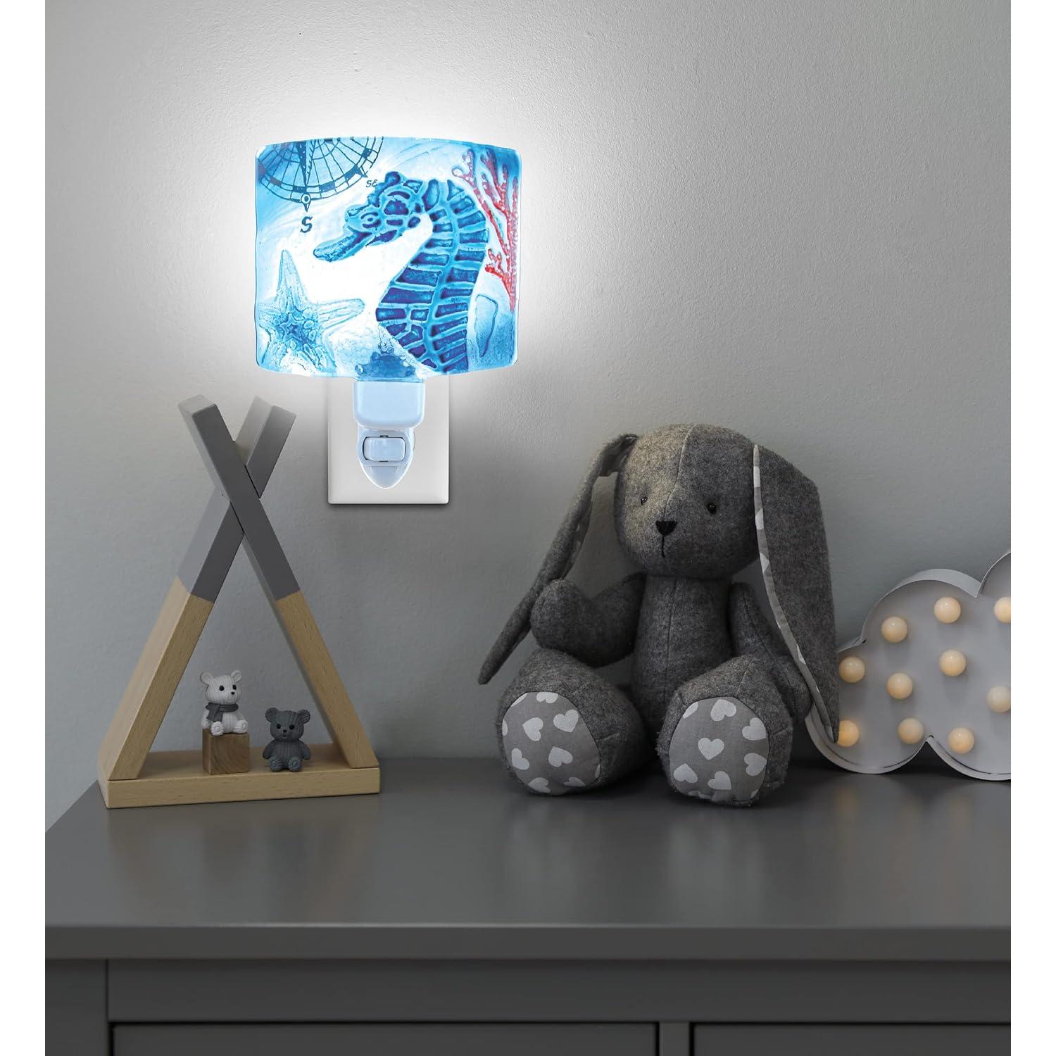 Luz Nocturna Enchufable Caballito de Mar Puzzled 15.2 cm