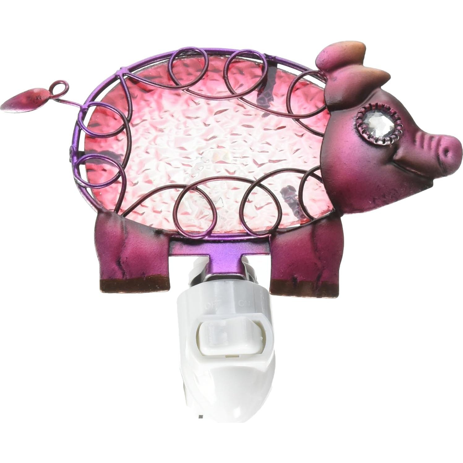 Luz Nocturna Cerdo Rosa Puzzled - Lámpara Decorativa Infantil