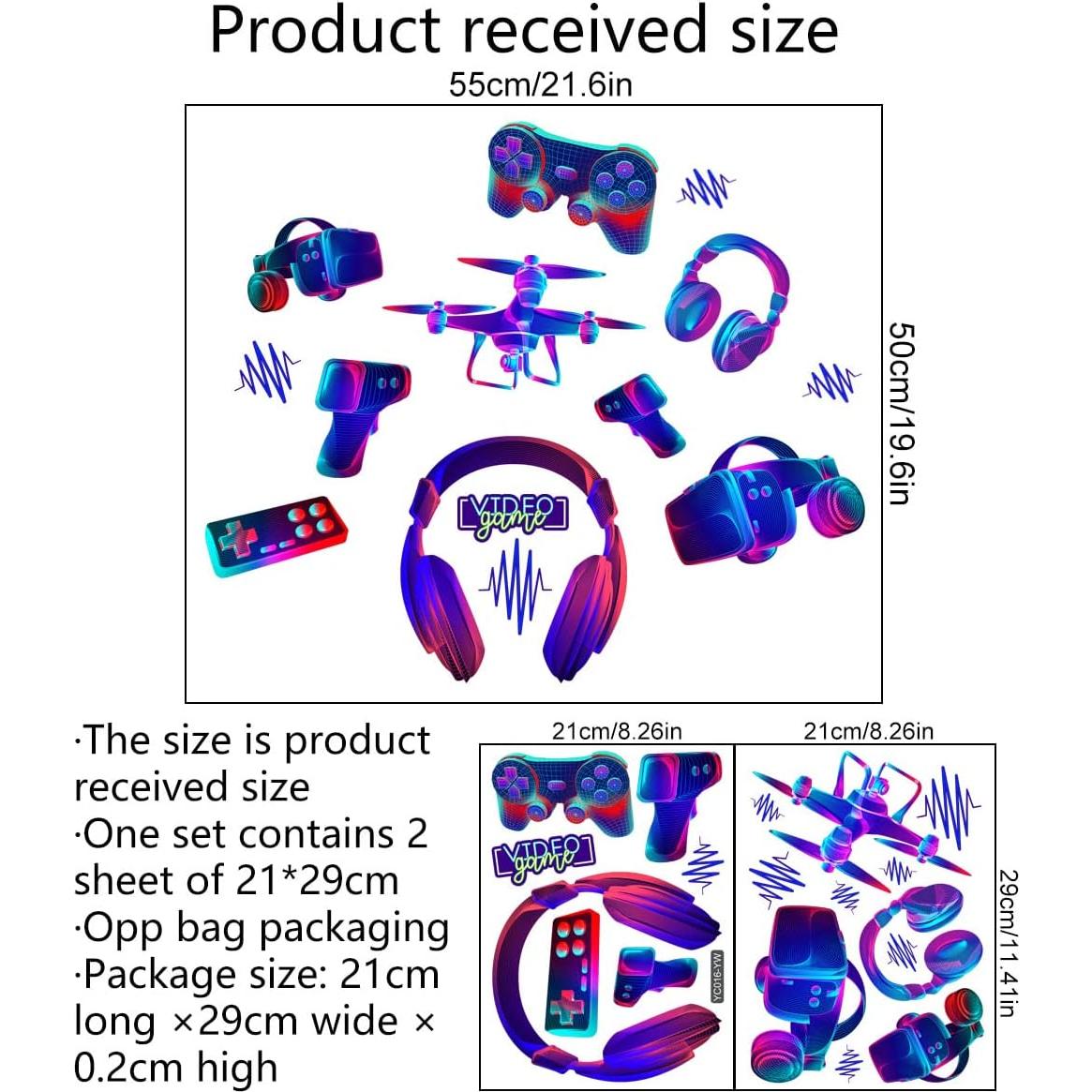 Calcomanías de Pared Prabahdak Brillan en la Oscuridad 54.8x49.8cm