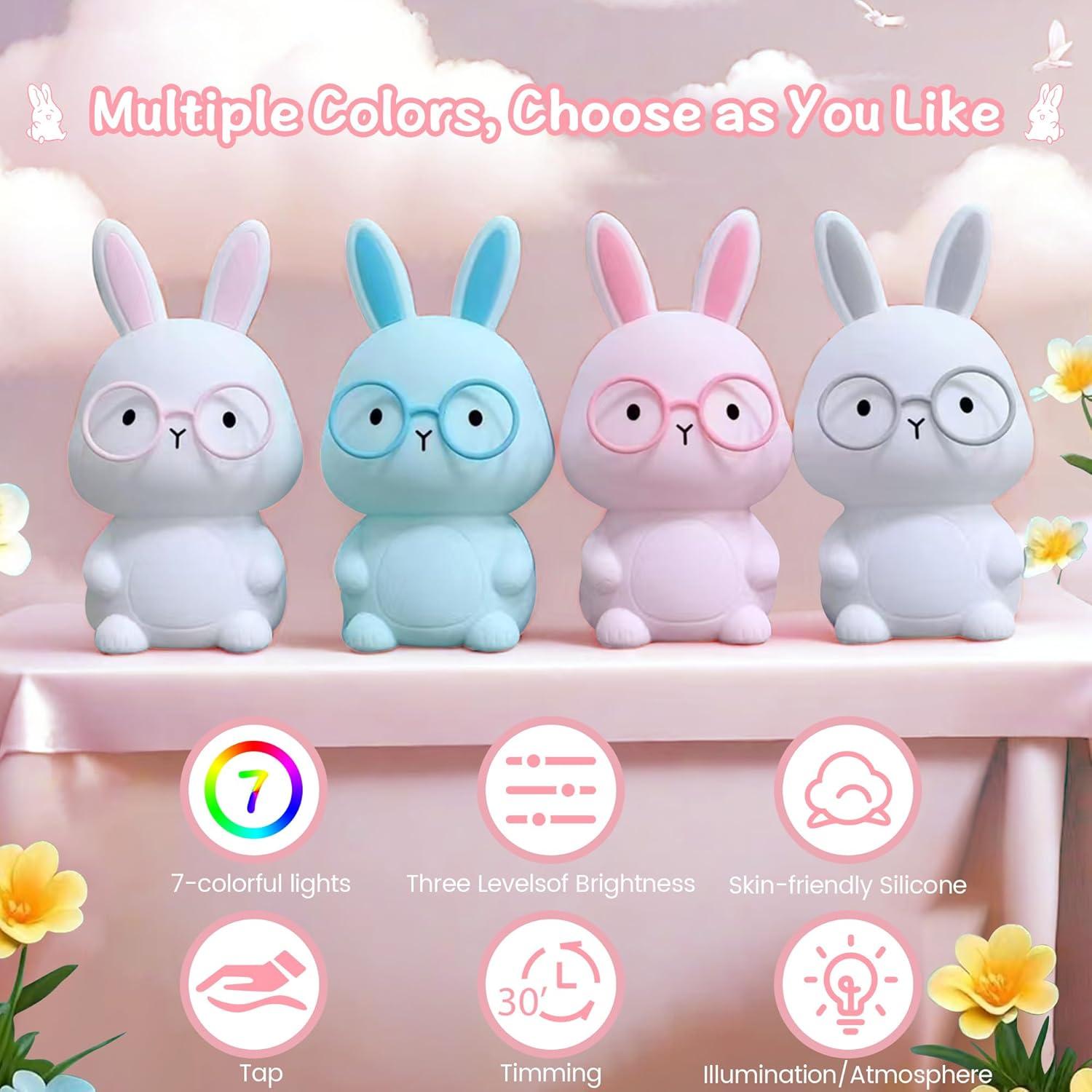 Luz Nocturna Conejo FAMIDUO LED Recargable 3 Niveles