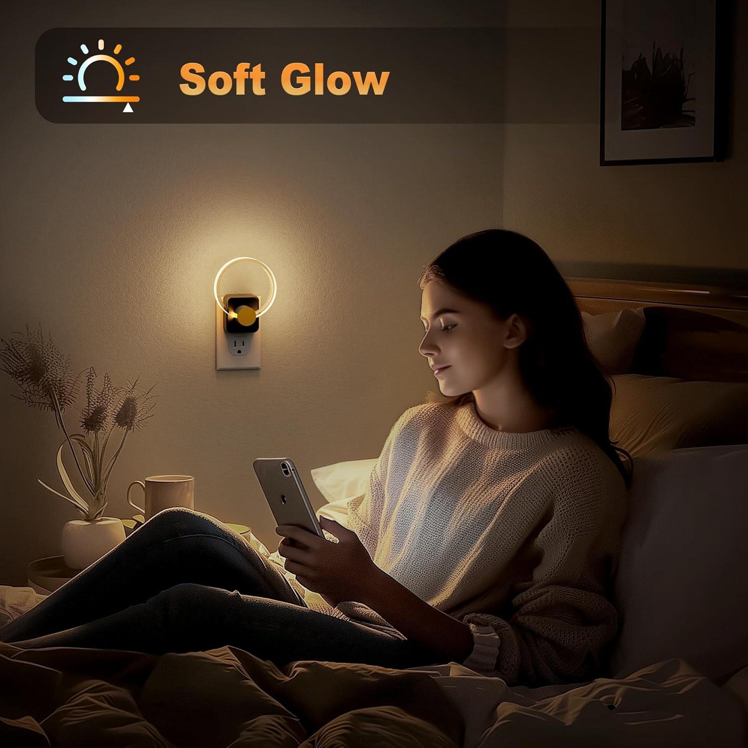 Luz Nocturna RGB JandCase con Sensor de Luz y Brillo Ajustable