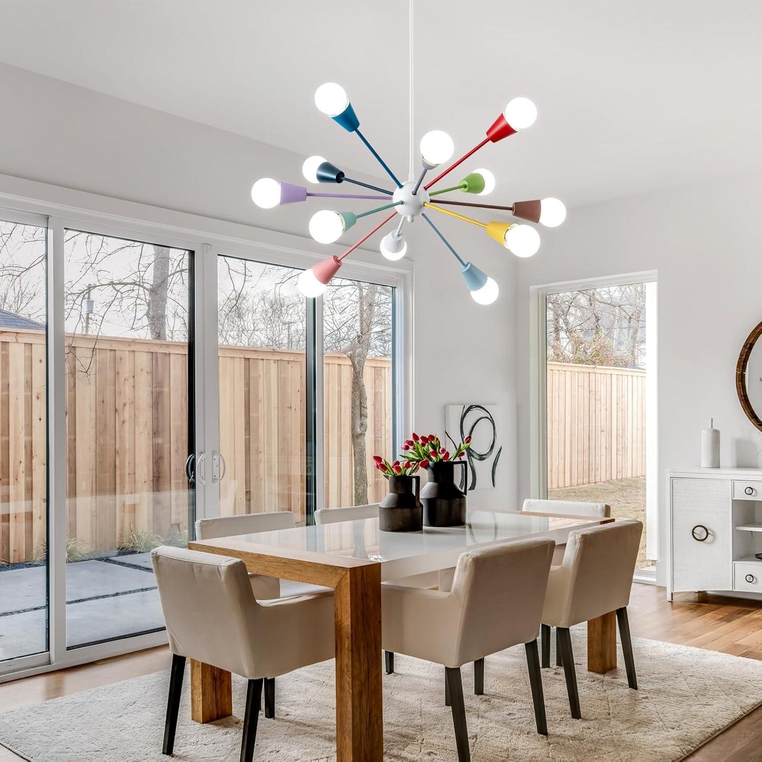 Candelabro Sputnik Aleslsop 12 Luces Colorido Ajustable E26