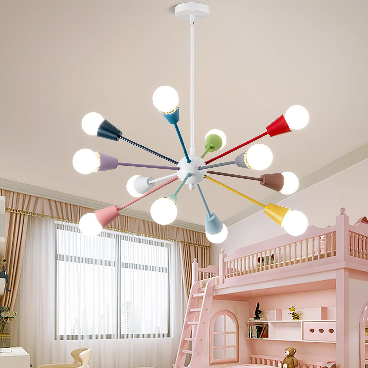 Candelabro Sputnik Aleslsop 12 Luces Colorido Ajustable E26