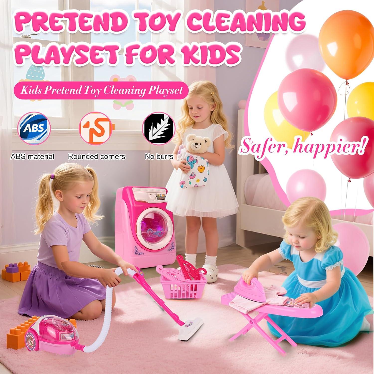 Juego de Limpieza Greyghost para Niños - Lavadora y Aspiradora