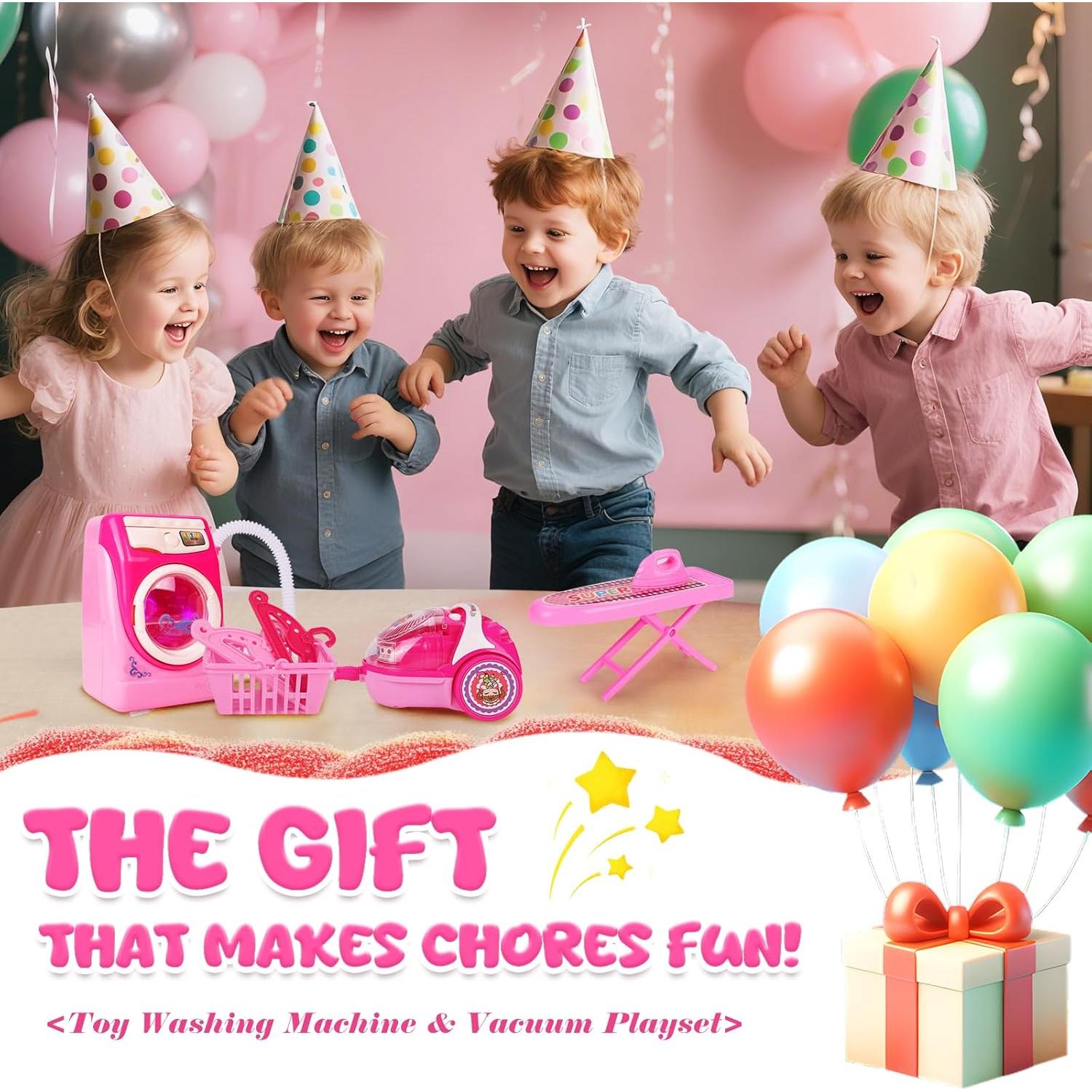 Juego de Limpieza Greyghost para Niños - Lavadora y Aspiradora