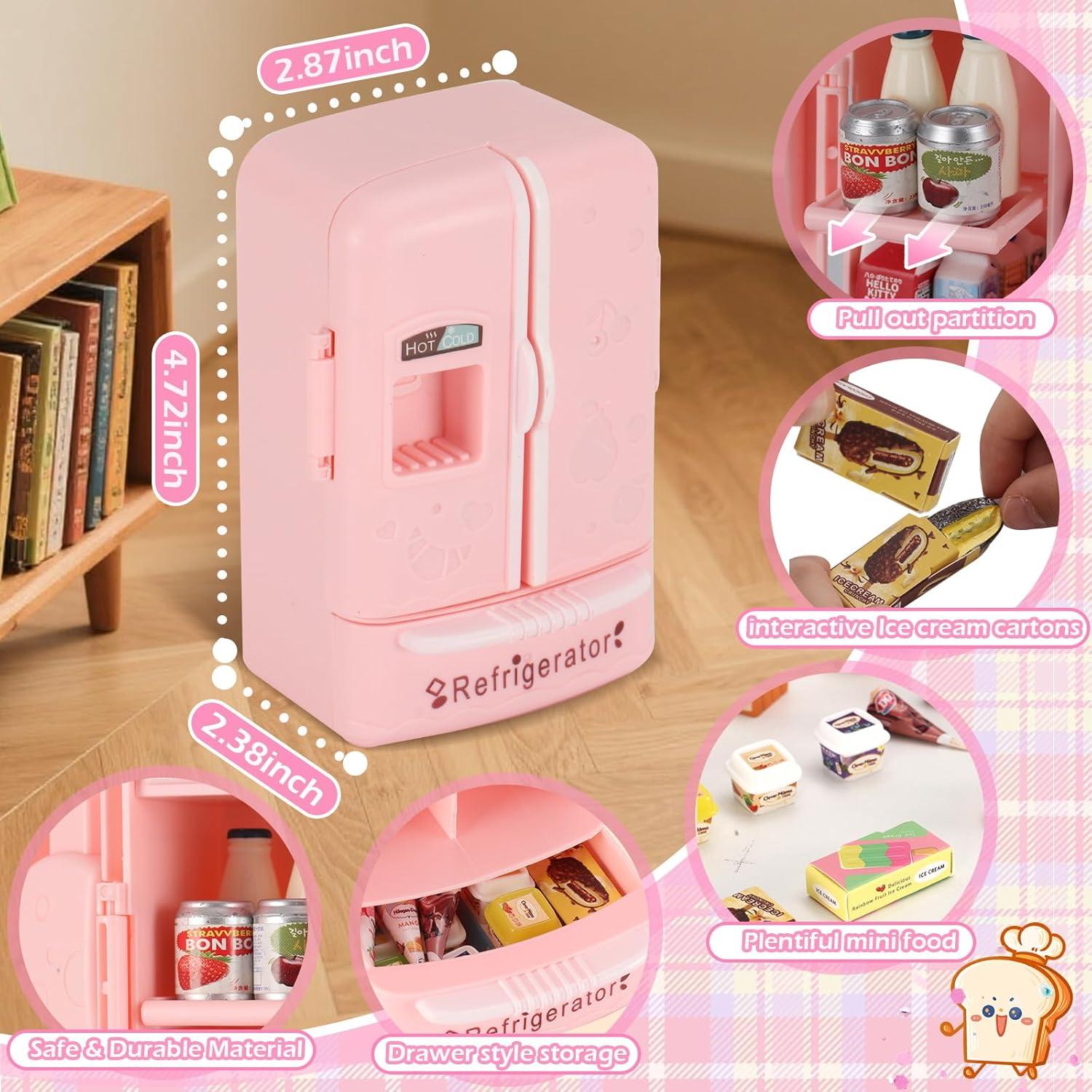 Mini Refrigerador Juguete KIMO con 42 Accesorios de Comida