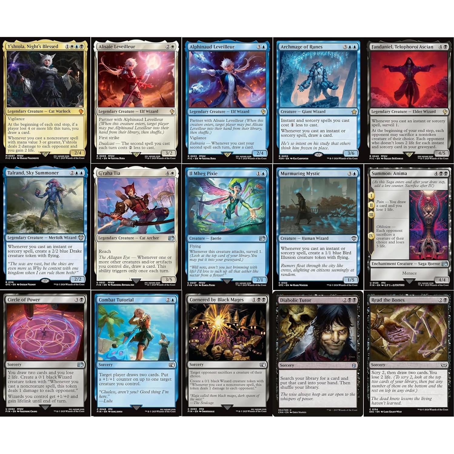 Deck Commander MTG Y'shtola Drain Esper 100 Cartas - Final Fantasy